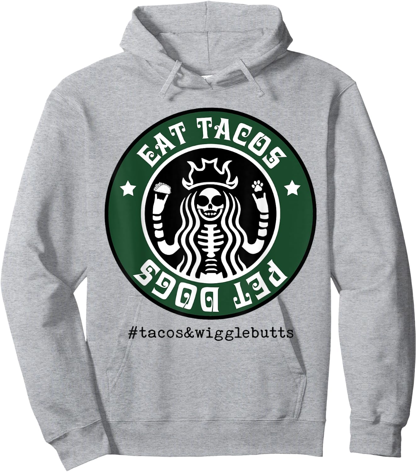 Eat Tacos Pet Dogs Hoodie - Hoodie | Ash