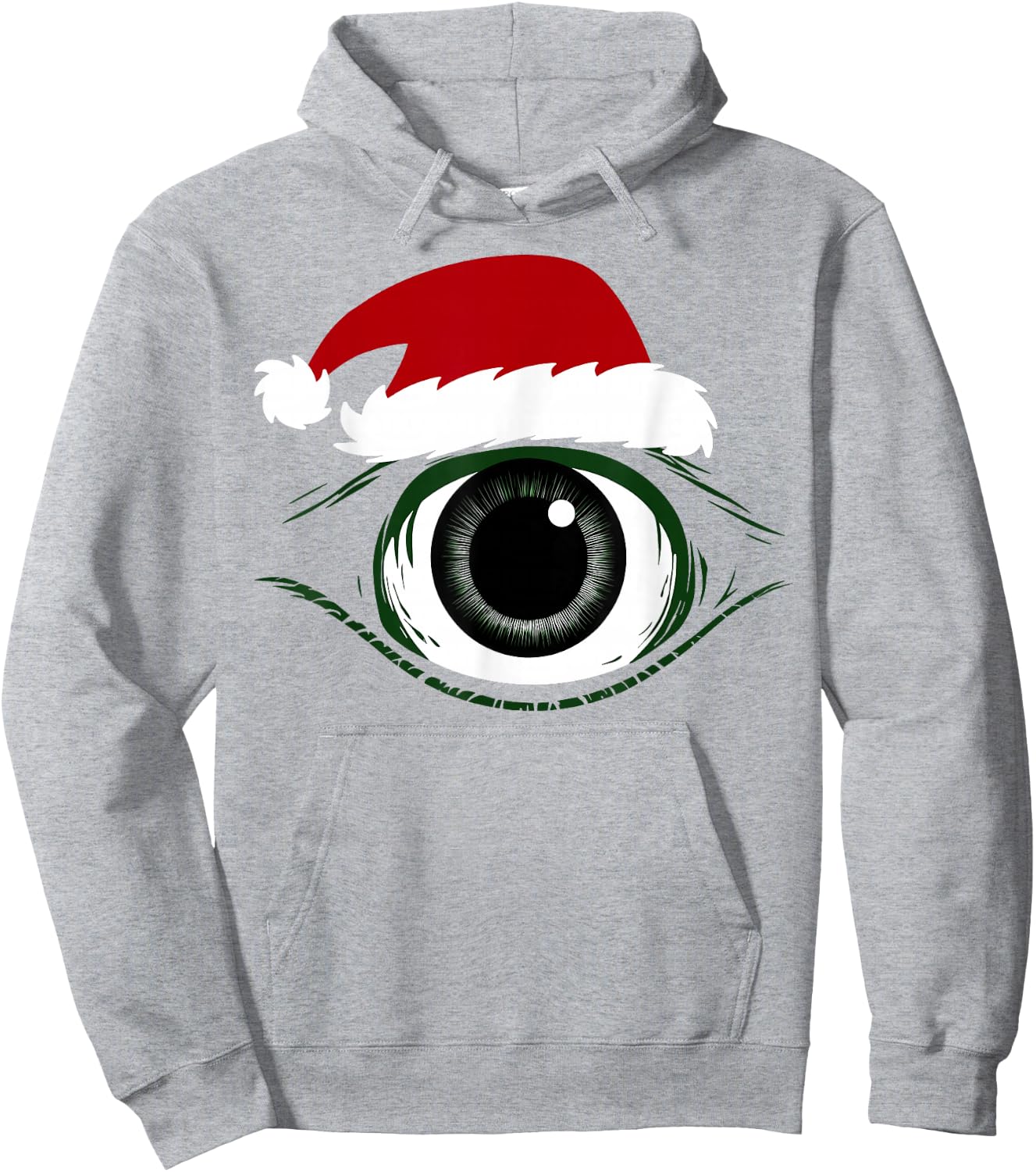 Funny Christmas Eyeball Hoodie - Hoodie | Ash