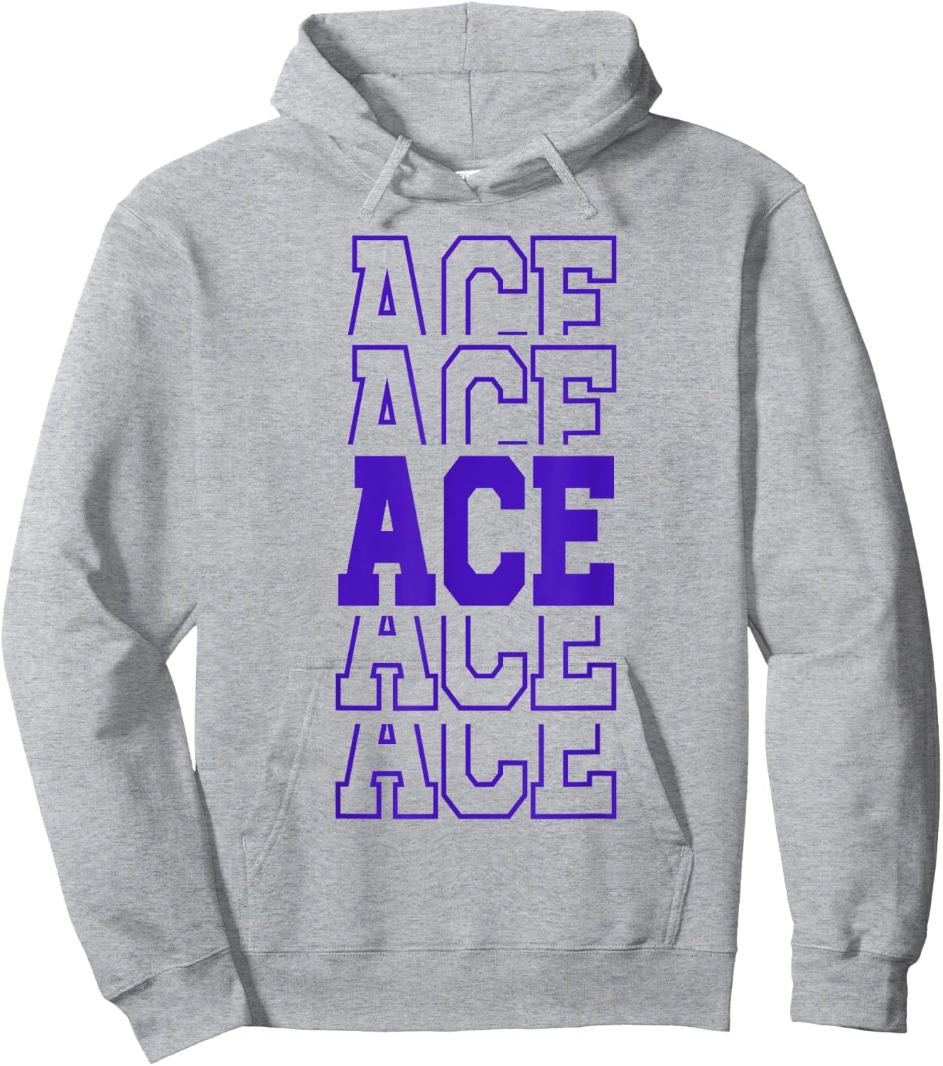 Cute Personalized Ace Birthday Matching Family Hoodie - Hoodie | Ash