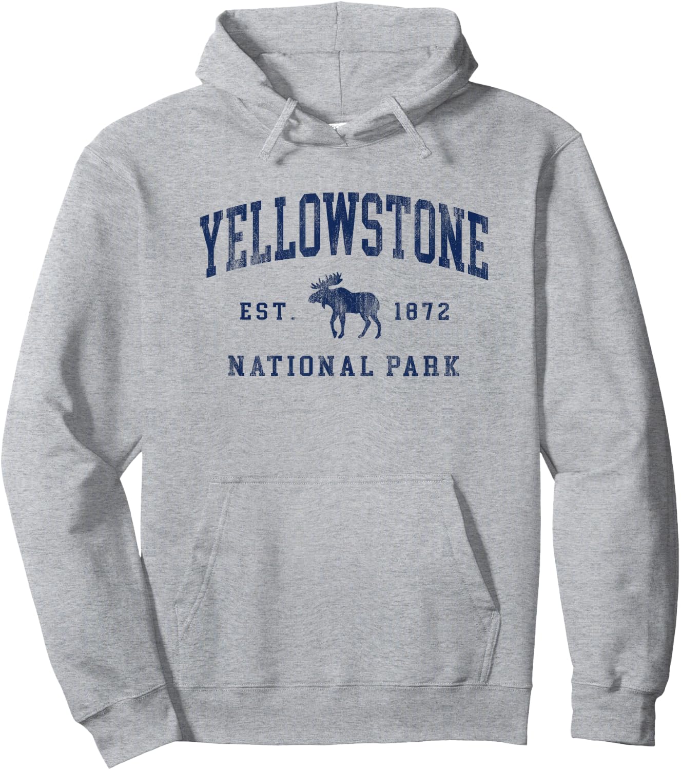 Yellowstone National Park 1872 Hiking Graphic Hoodie - Hoodie | Ash