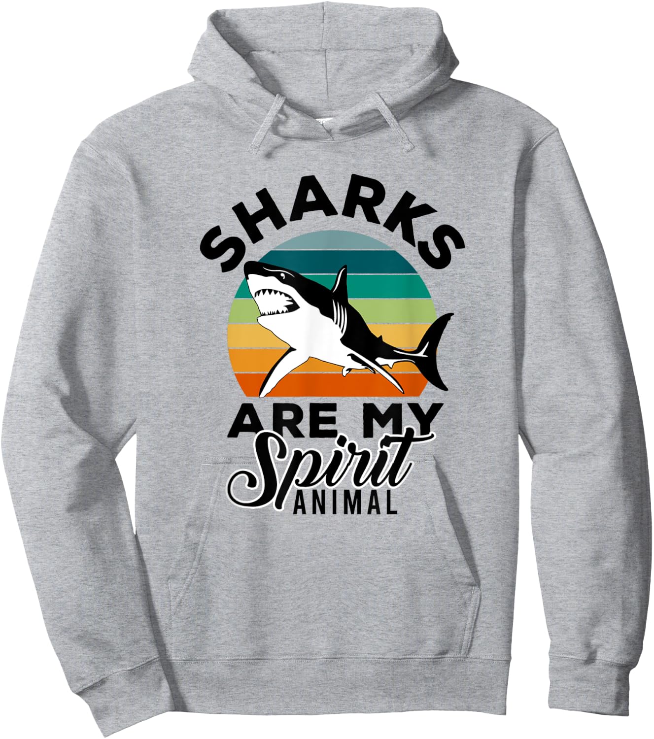 Sharks Are My Spirit Animal Shark Lover Hoodie - Hoodie | Ash