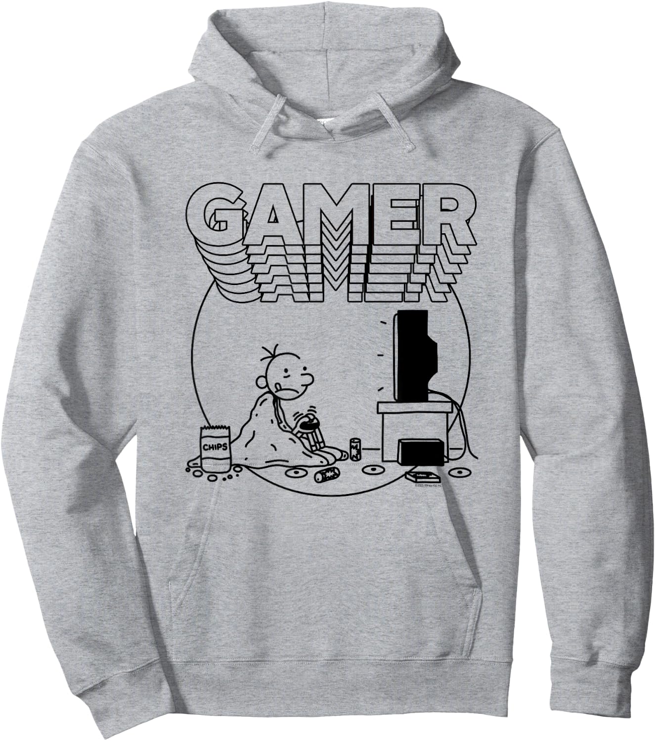 Diary of a Wimpy Kid Gamer Circle Frame Hoodie - Hoodie | Ash