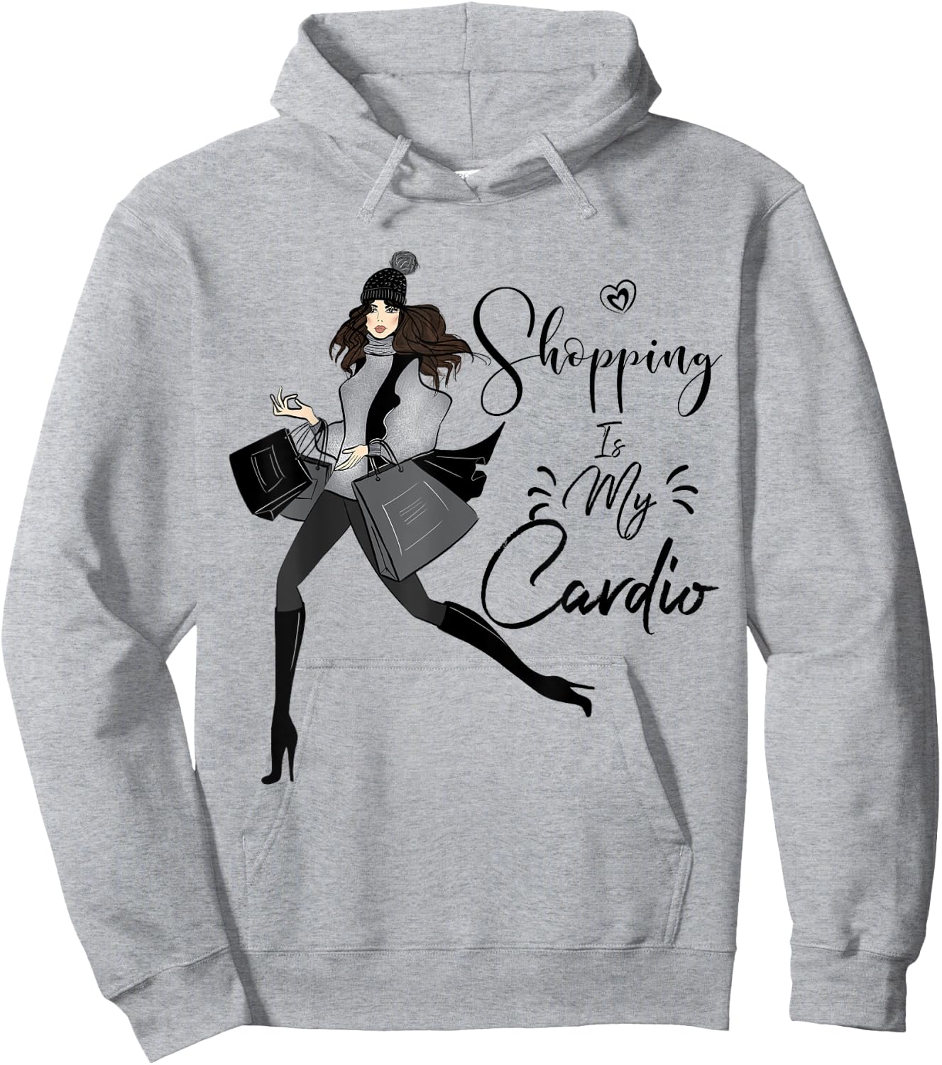 Shopping is my Cardio I Fitness Gym Hoodie - Hoodie | Ash