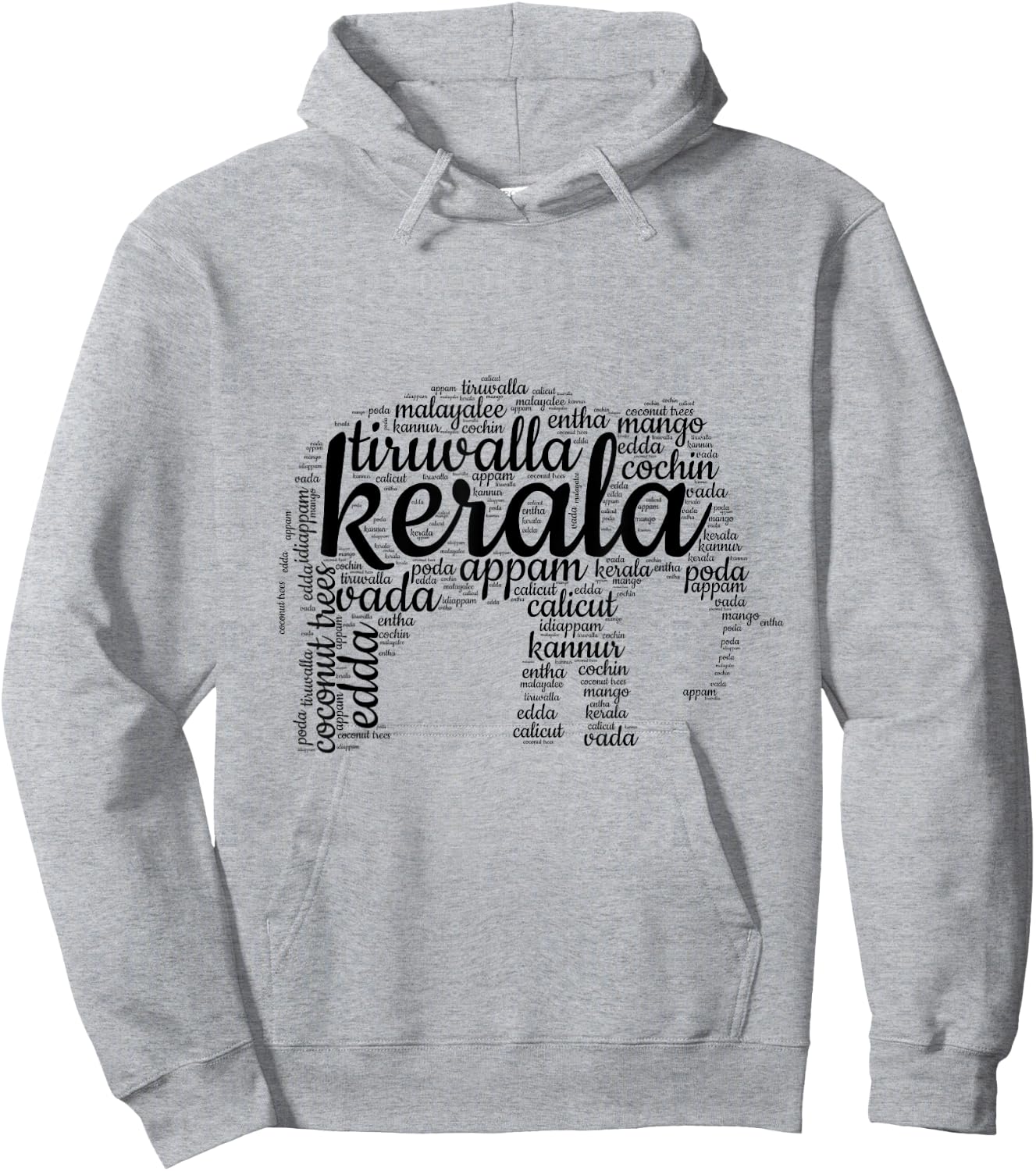 Kerala Elephant Hoodie - Hoodie | Ash