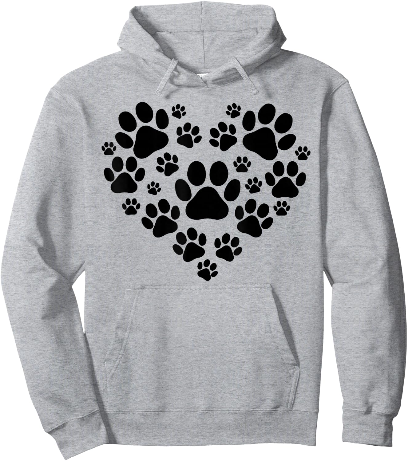 Love Dogs Cute Dog Foot Design Hoodie - Hoodie | Ash