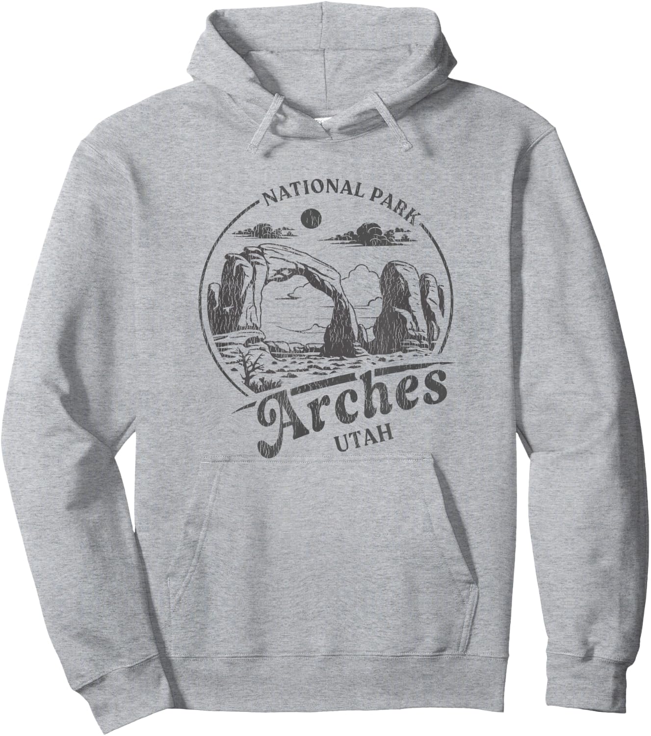 Arches Utah National Park Hoodie - Hoodie | Ash