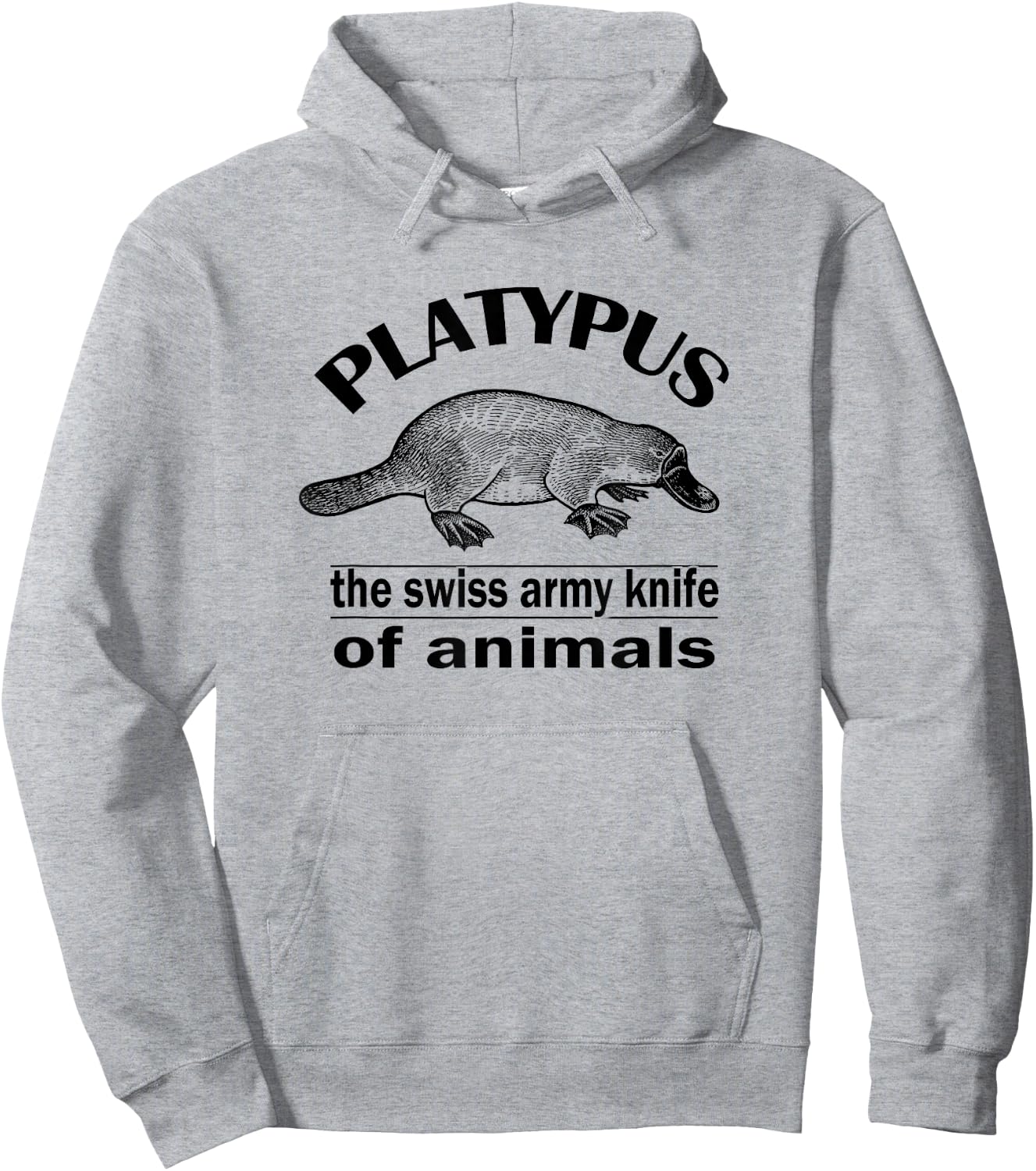 Retro Vintage Swiss Army Knife Platypus Lover Hoodie - Hoodie | Ash