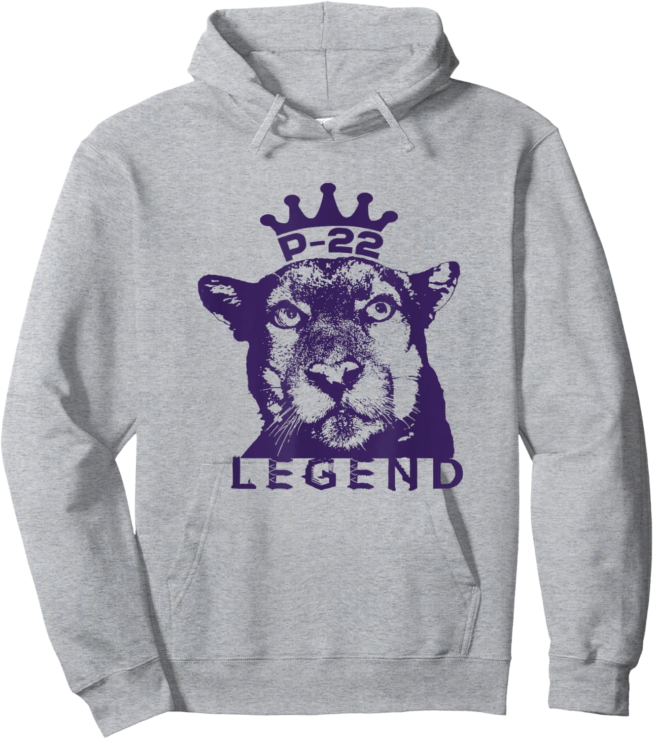 P-22 Legend Mountain Lion Hoodie - Hoodie | Ash