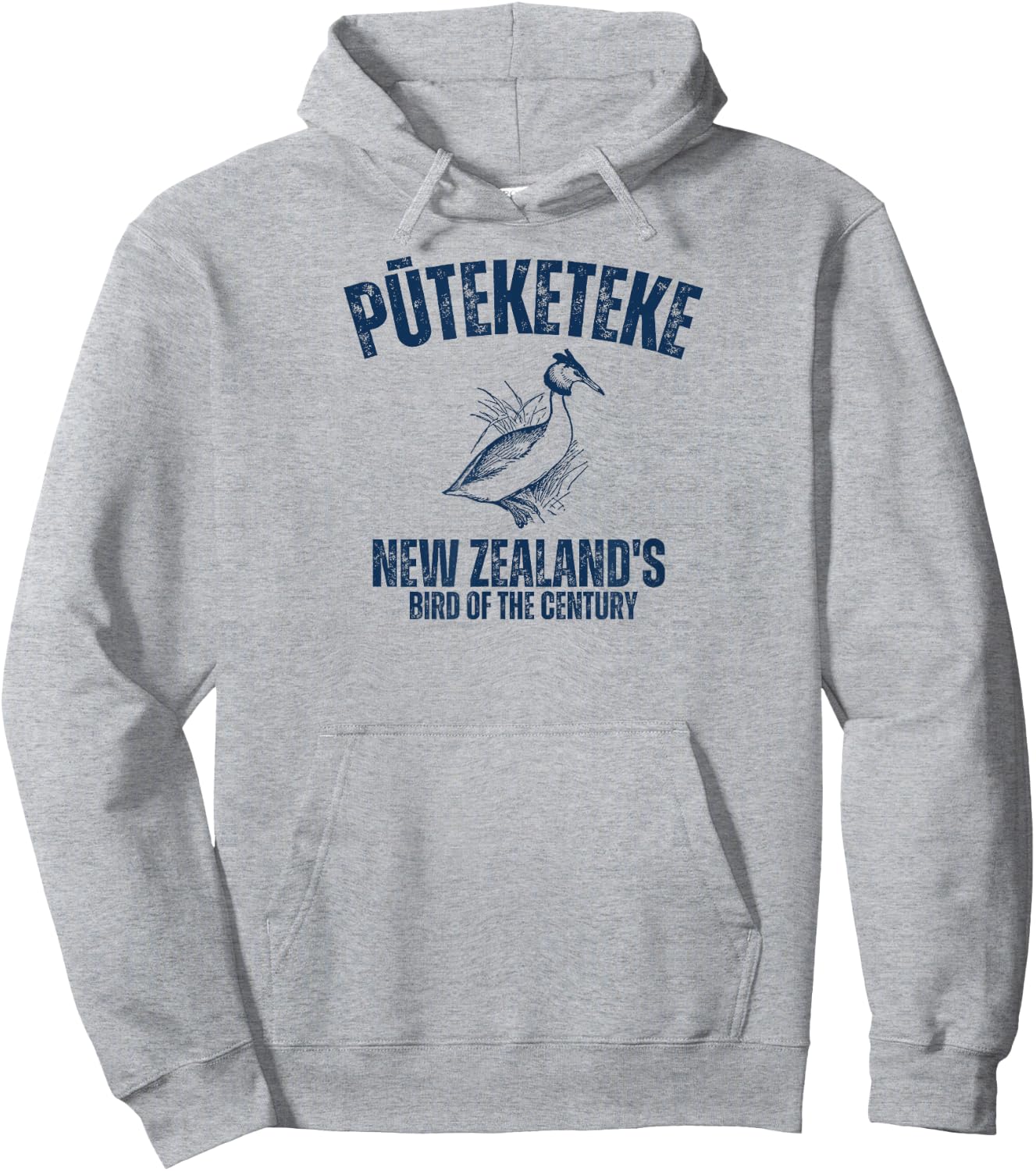 Puteketeke New Zealand’s Bird of the Century Hoodie - Hoodie | Ash