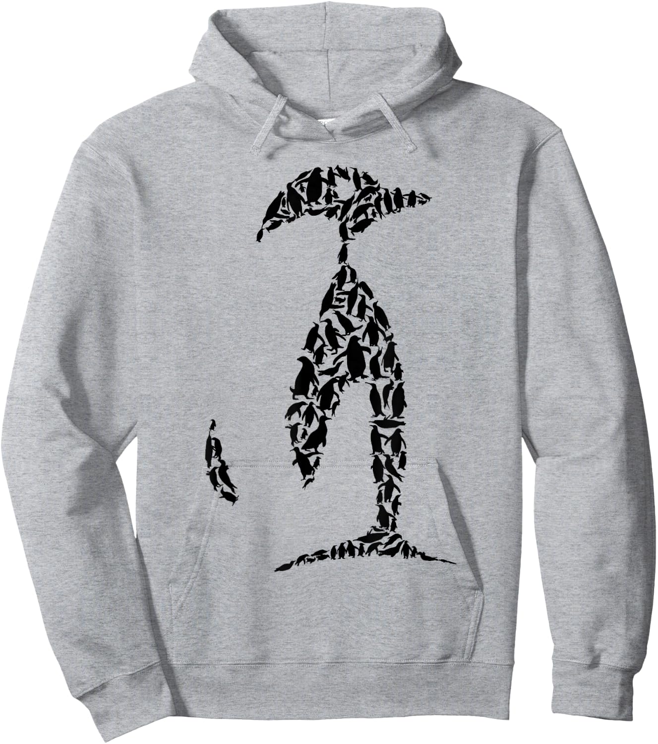 Silhouette Penguins for Penguin Lover | Penguin Hoodie - Hoodie | Ash