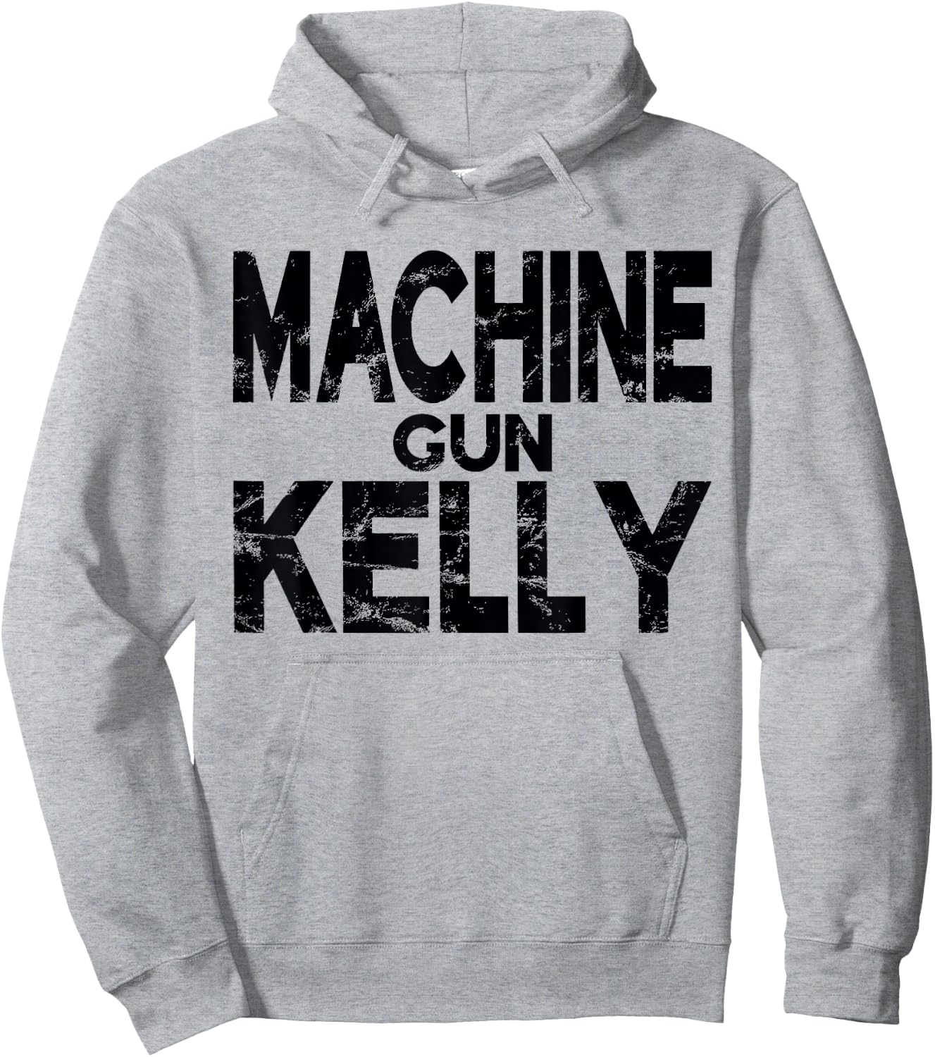 Official Machine Gun Kelly Distress Logo Hoodie - Hoodie | Ash