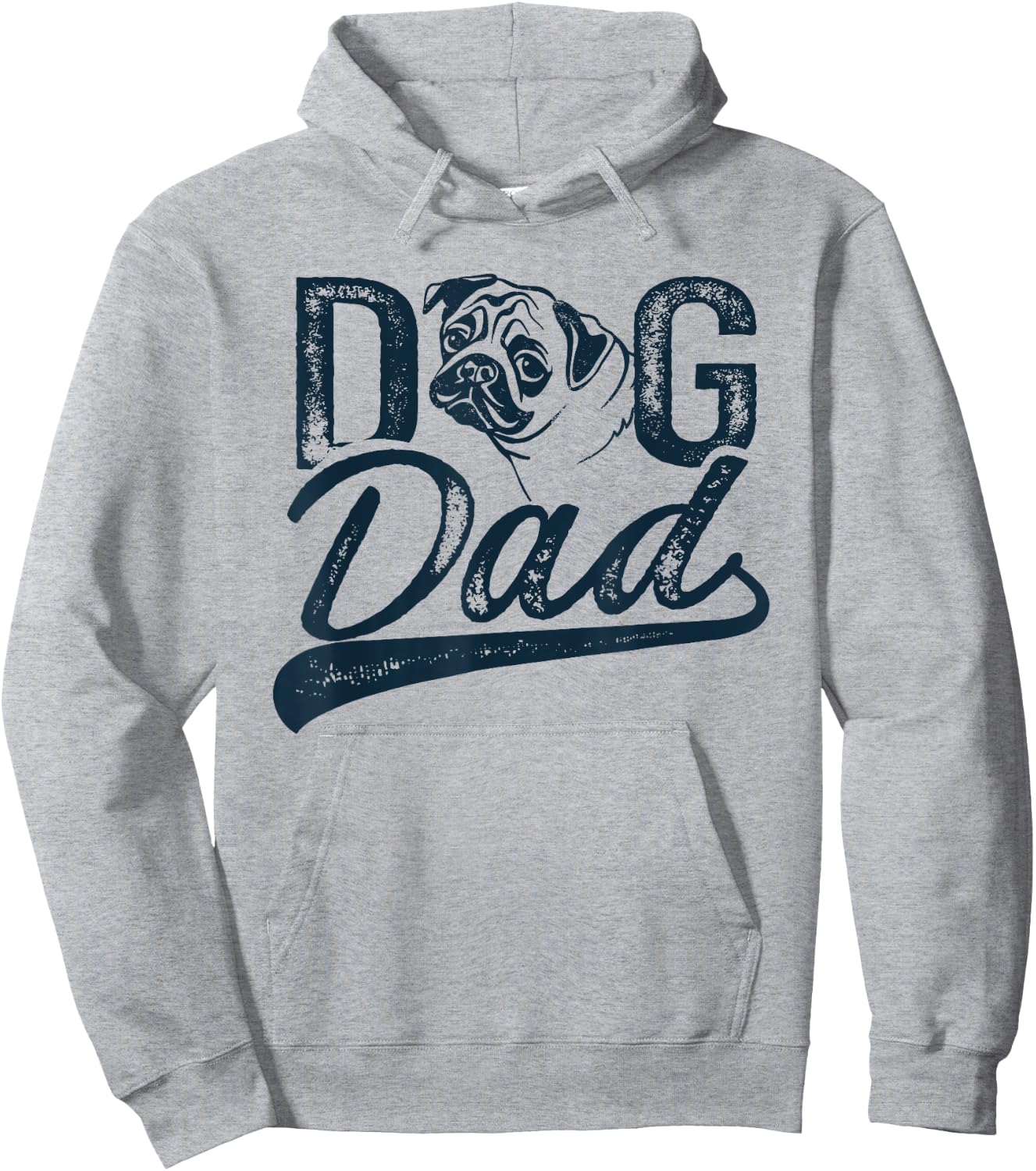 Pug Dog Dad Men Hoodie - Hoodie | Ash