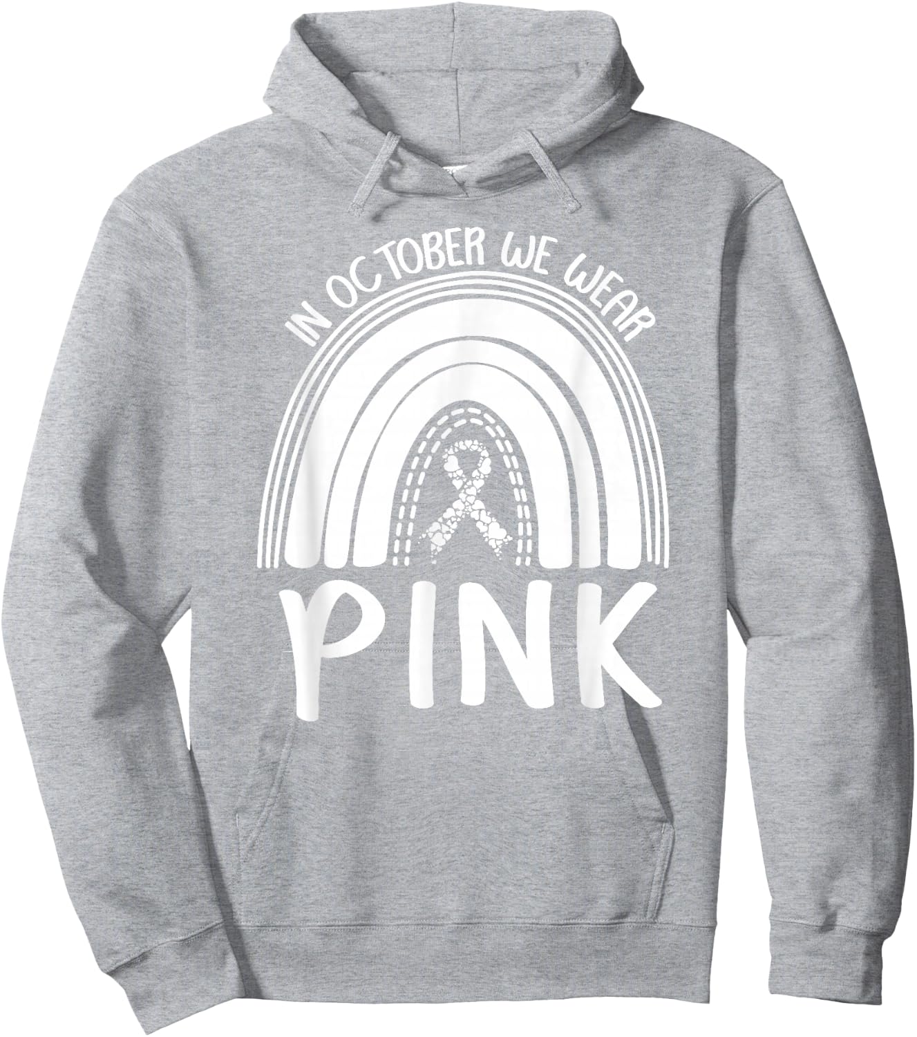 Breast Cancer Awareness Month Hoodie - Hoodie | Ash