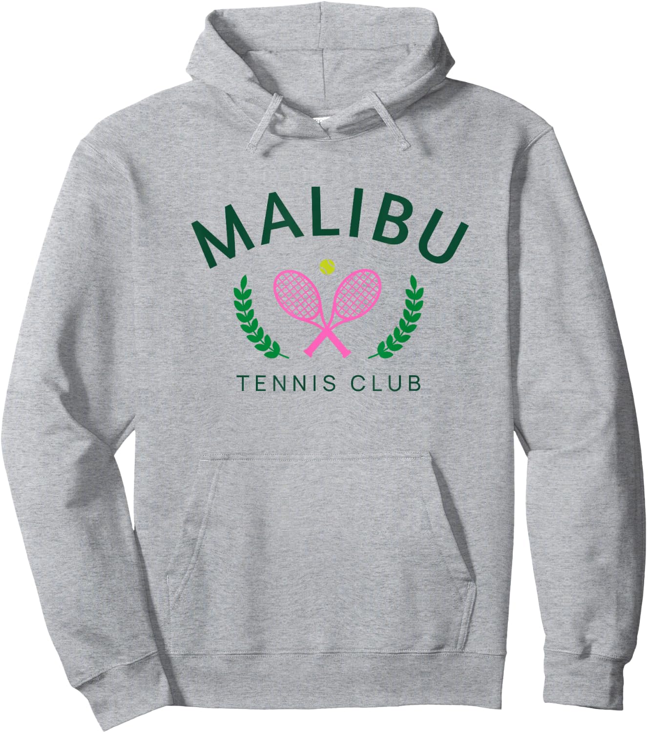 Malibu California Preppy Tennis Club Hoodie - Hoodie | Ash