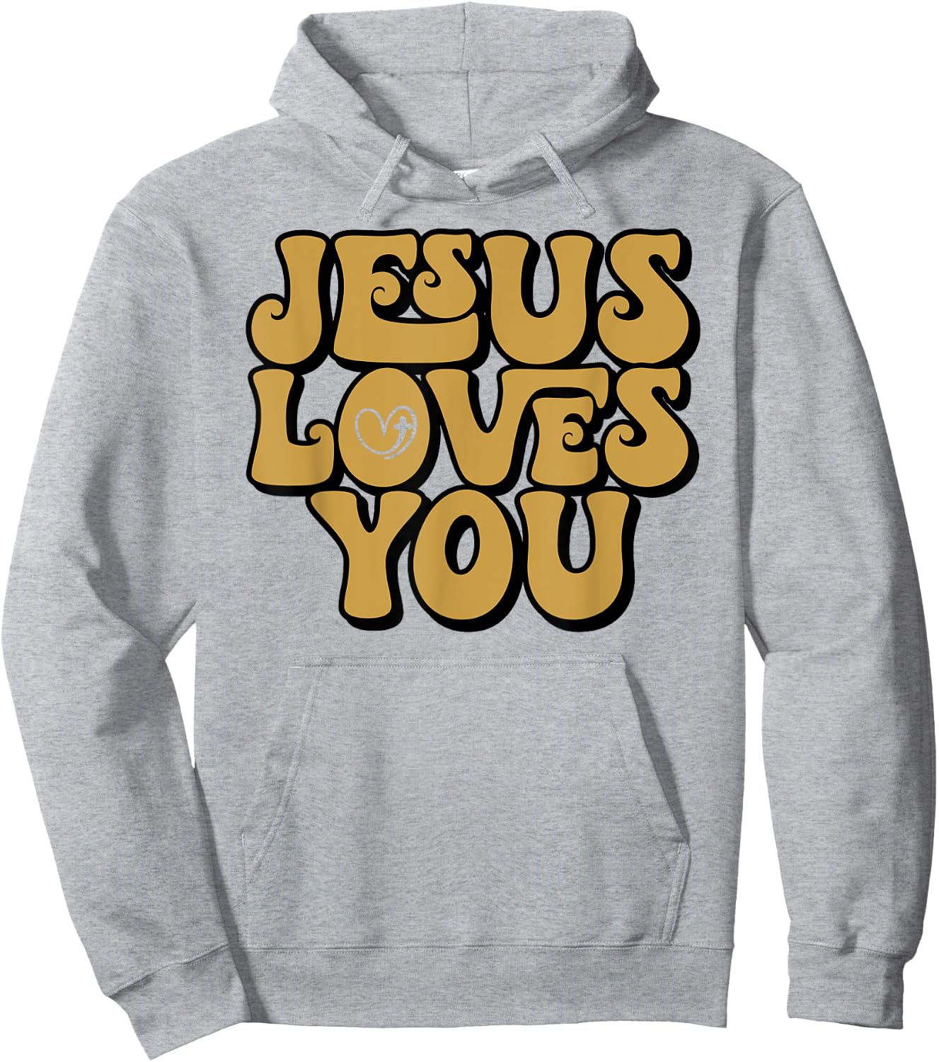 Jesus Loves You Retro Vintage Style Graphic Men Hoodie - Hoodie | Ash