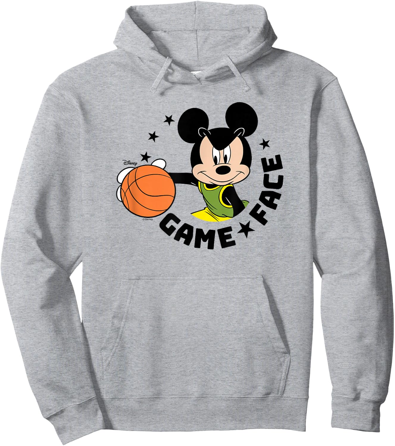 Mickey Game Face Basketball Hoodie - Hoodie | Ash