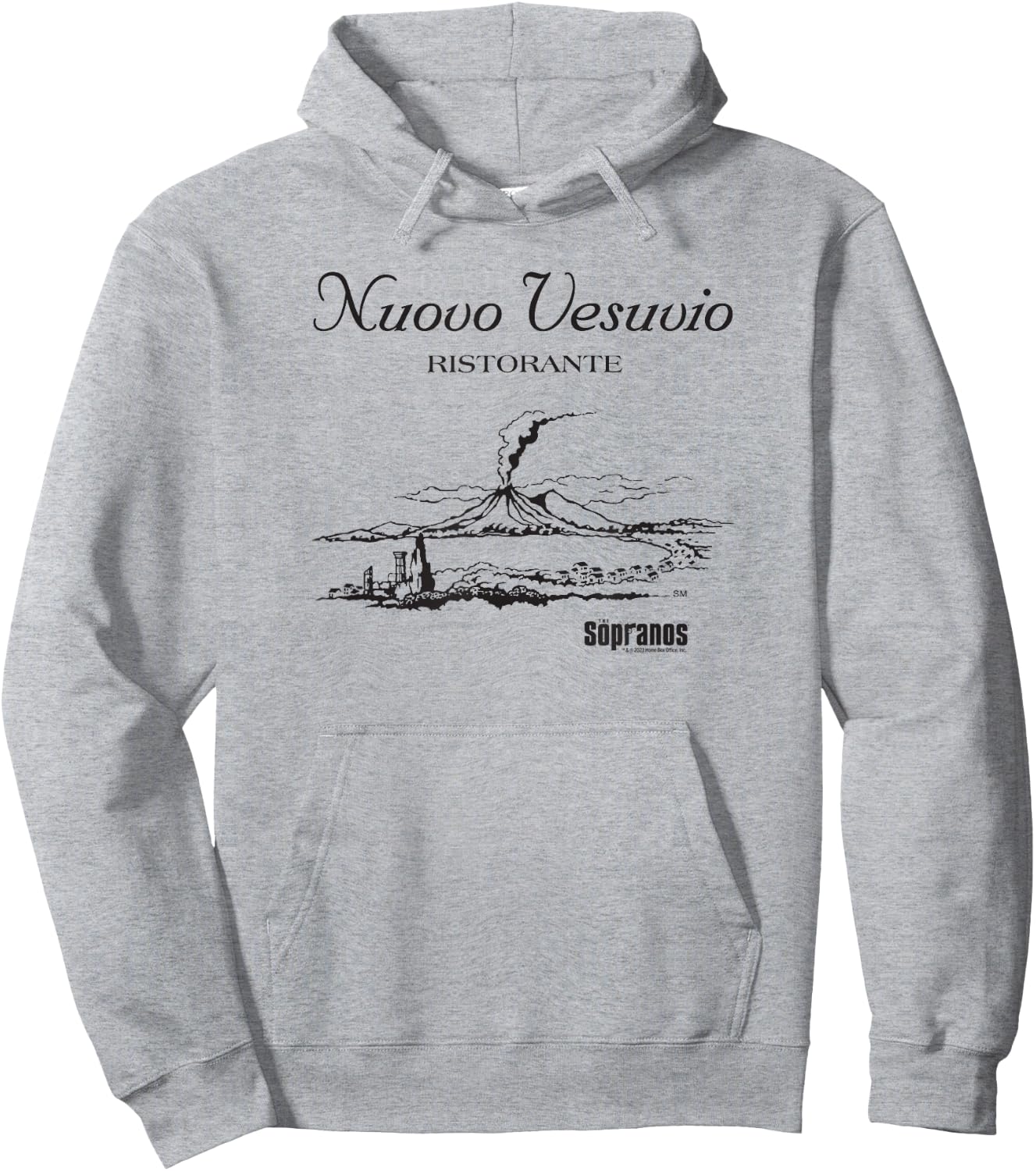 The Sopranos Nuovo Vesuvio Adult Hoodie - Hoodie | Ash