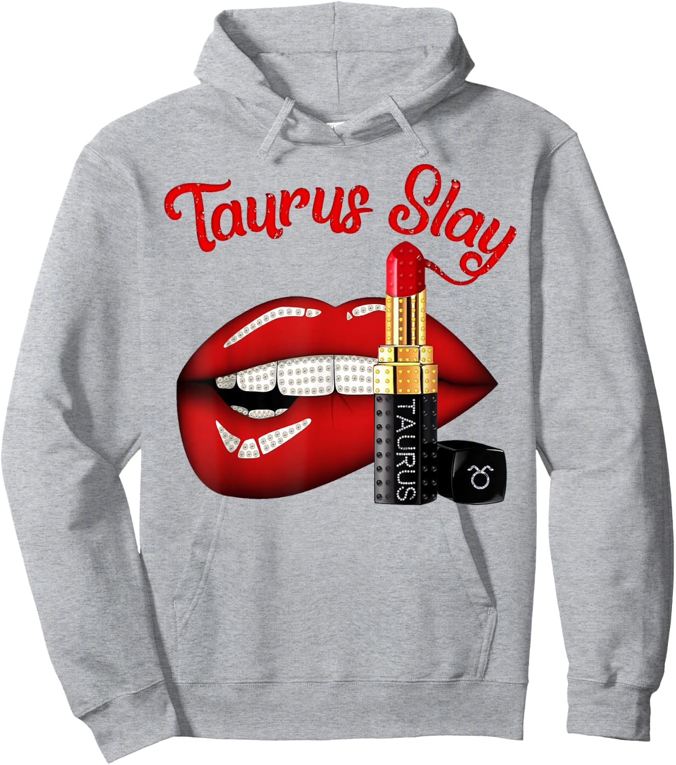 Taurus Slay Sexy Lips Zodiac April May Birthday Hoodie - Hoodie | Ash