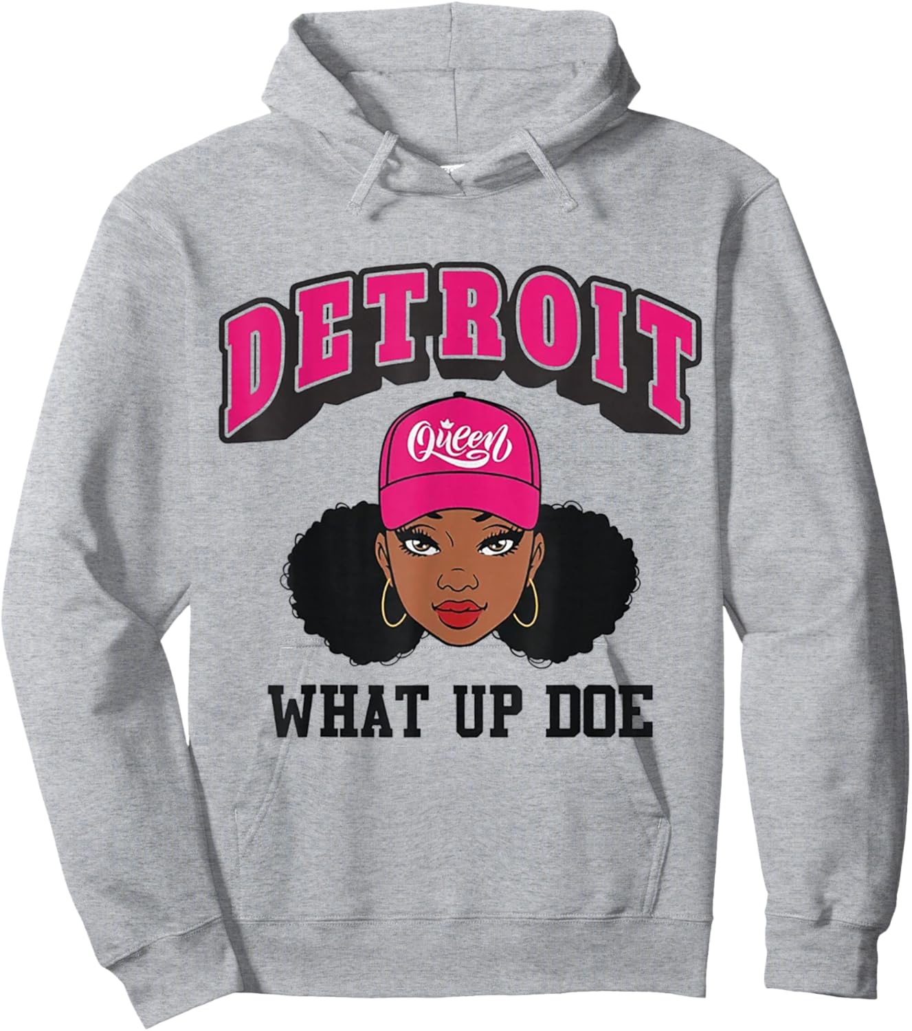 Black Girl Detroit 313 What Up Doe Hoodie - Hoodie | Ash