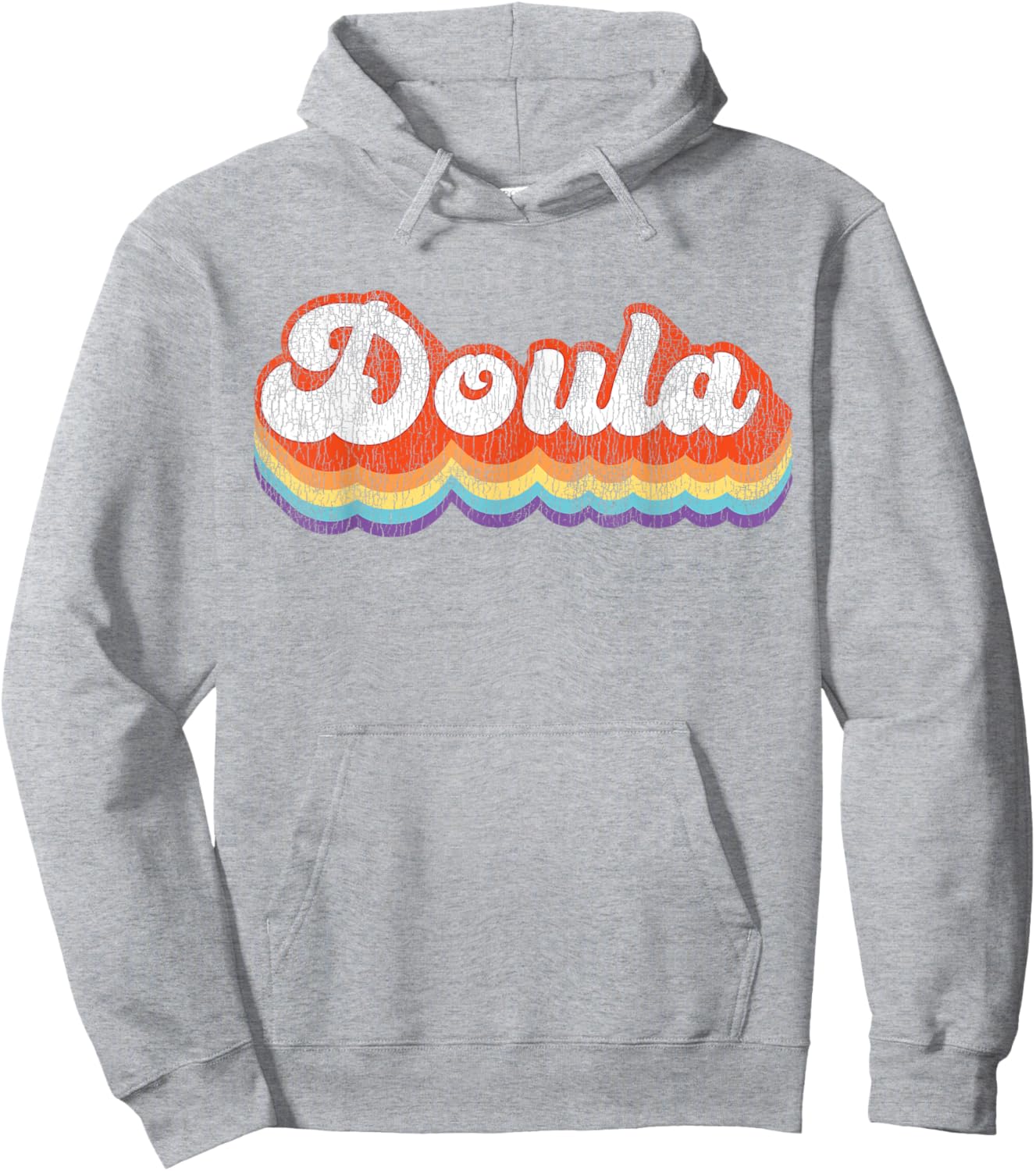 Doula Birth Worker Retro Vintage Doula Hoodie - Hoodie | Ash