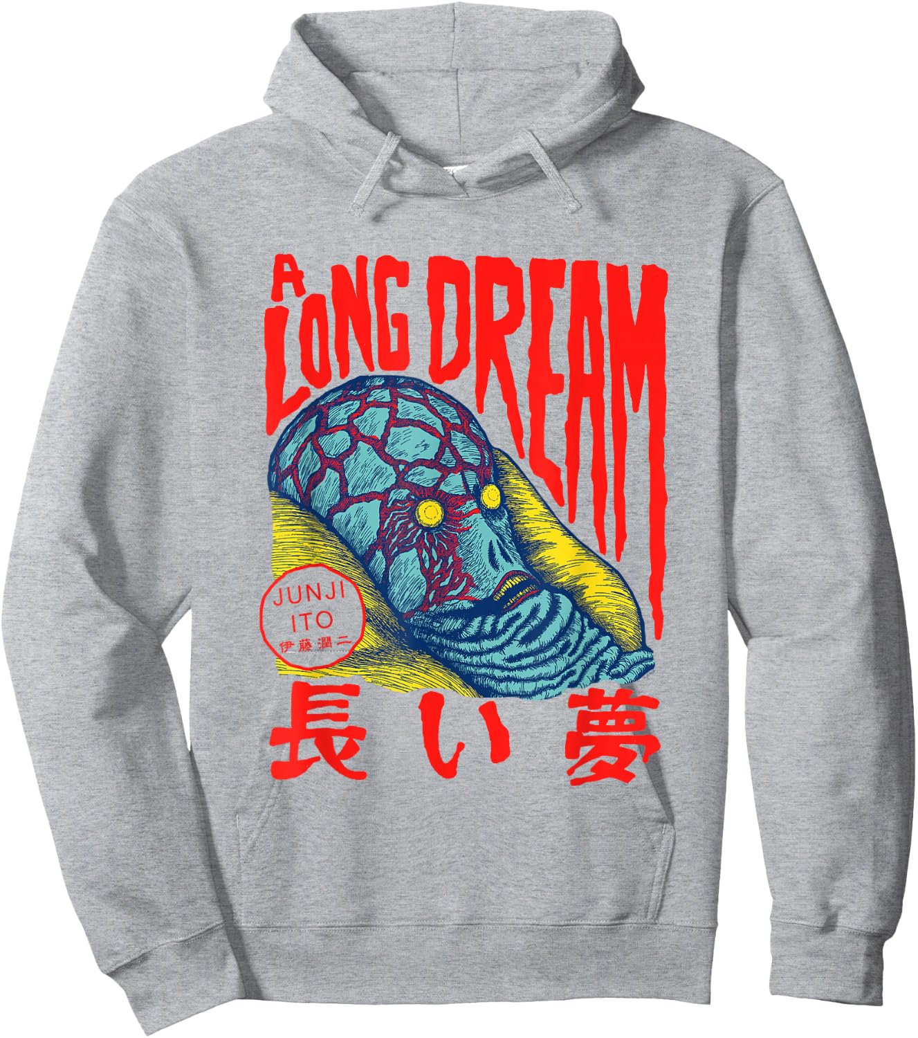 Junji Ito A Long Dream Monster Head Hoodie - Hoodie | Ash