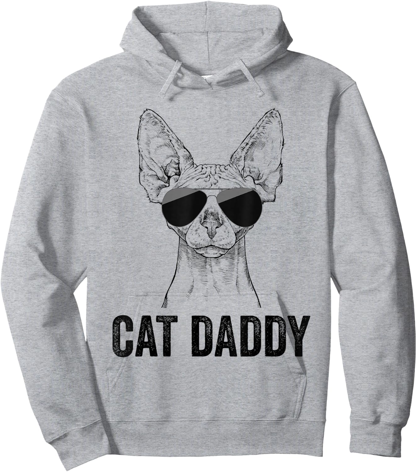 Cat Daddy Vintage Sphynx Cat Dad Father's Day Hoodie - Hoodie | Ash