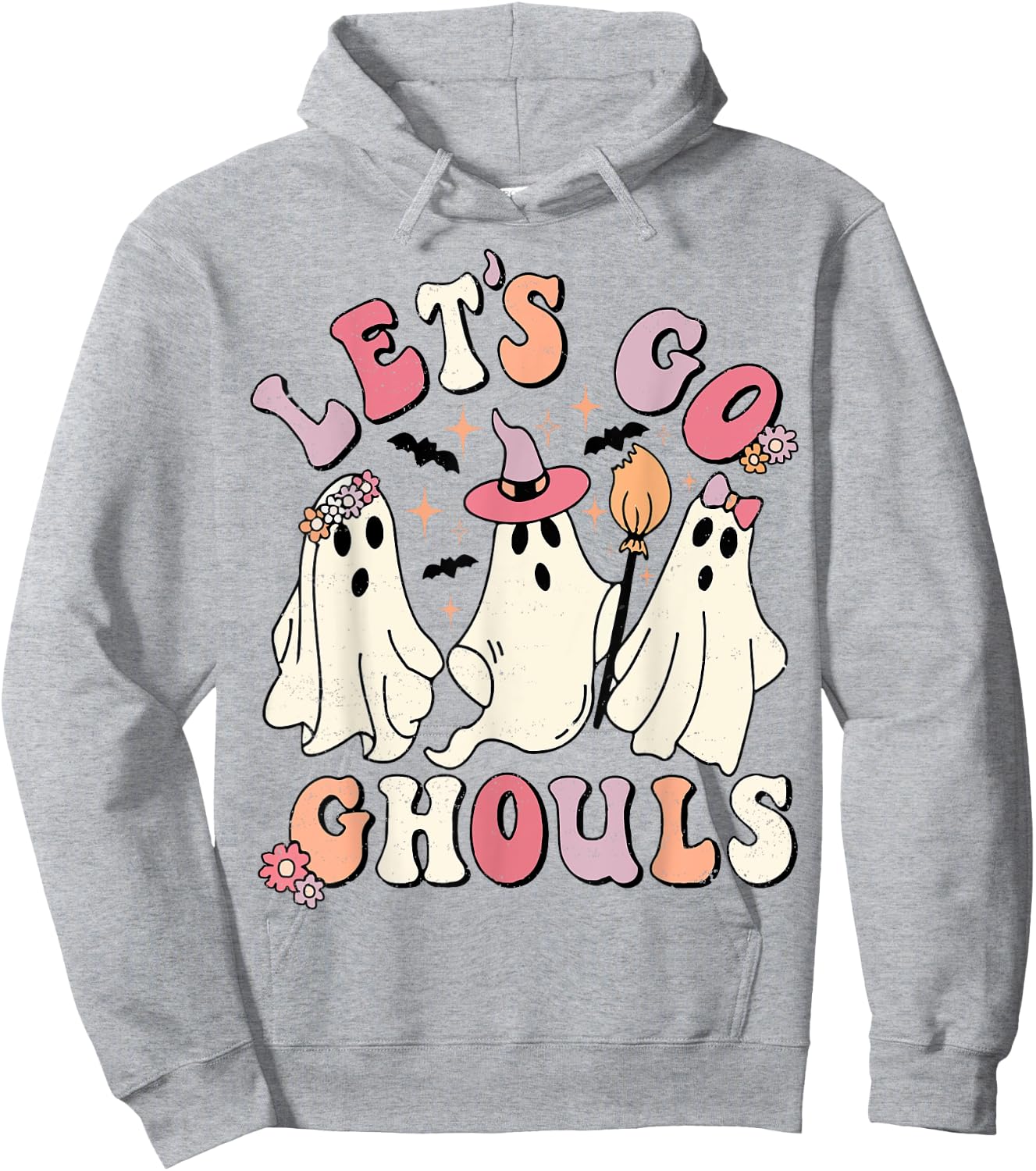 Let's Go Ghouls Funny Ghost Halloween Hoodie - Hoodie | Ash