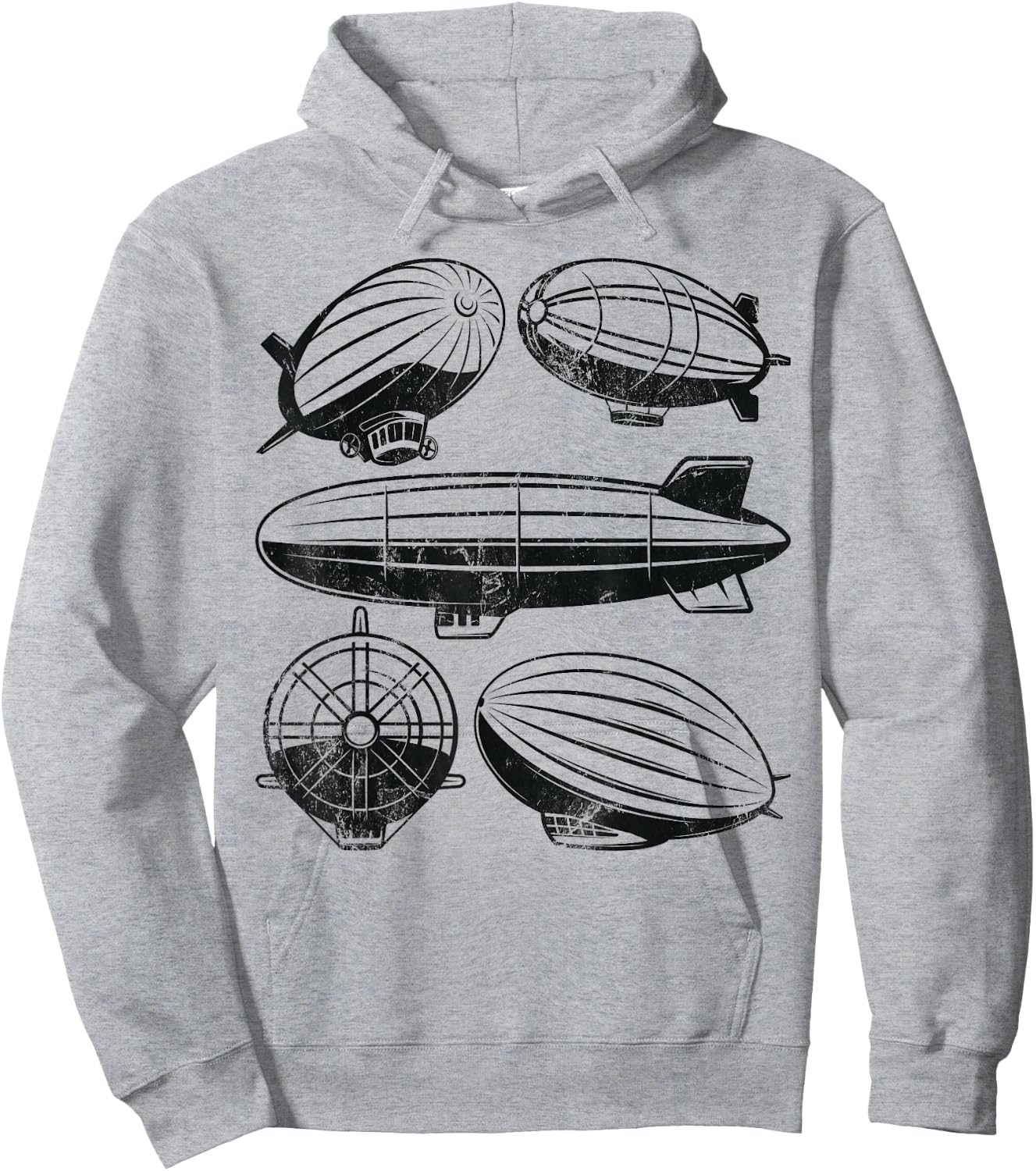Zeppelin Dirigible Airship Blimp Zepplin Lover Hoodie - Hoodie | Ash