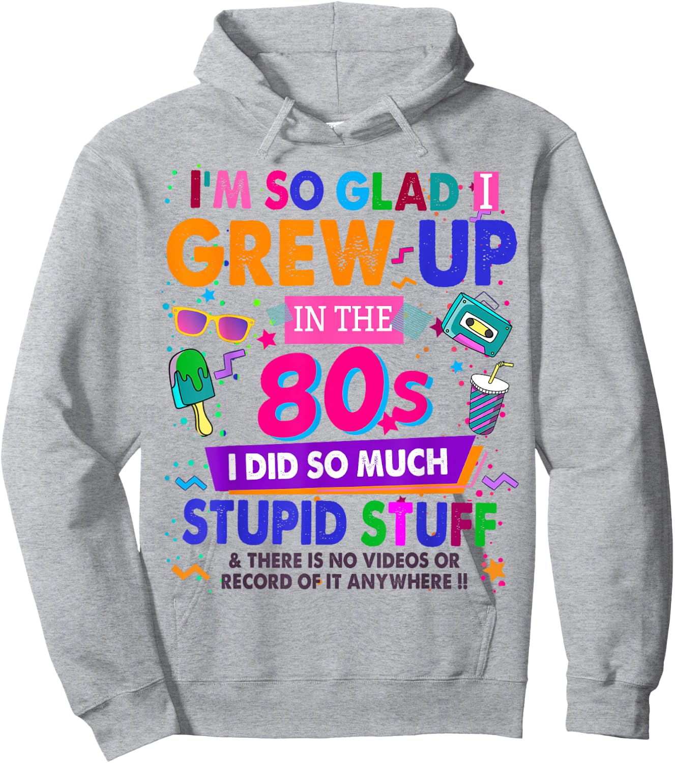 80s Design Rave Outfit & 80s Festival Costume Hoodie - Hoodie | Ash