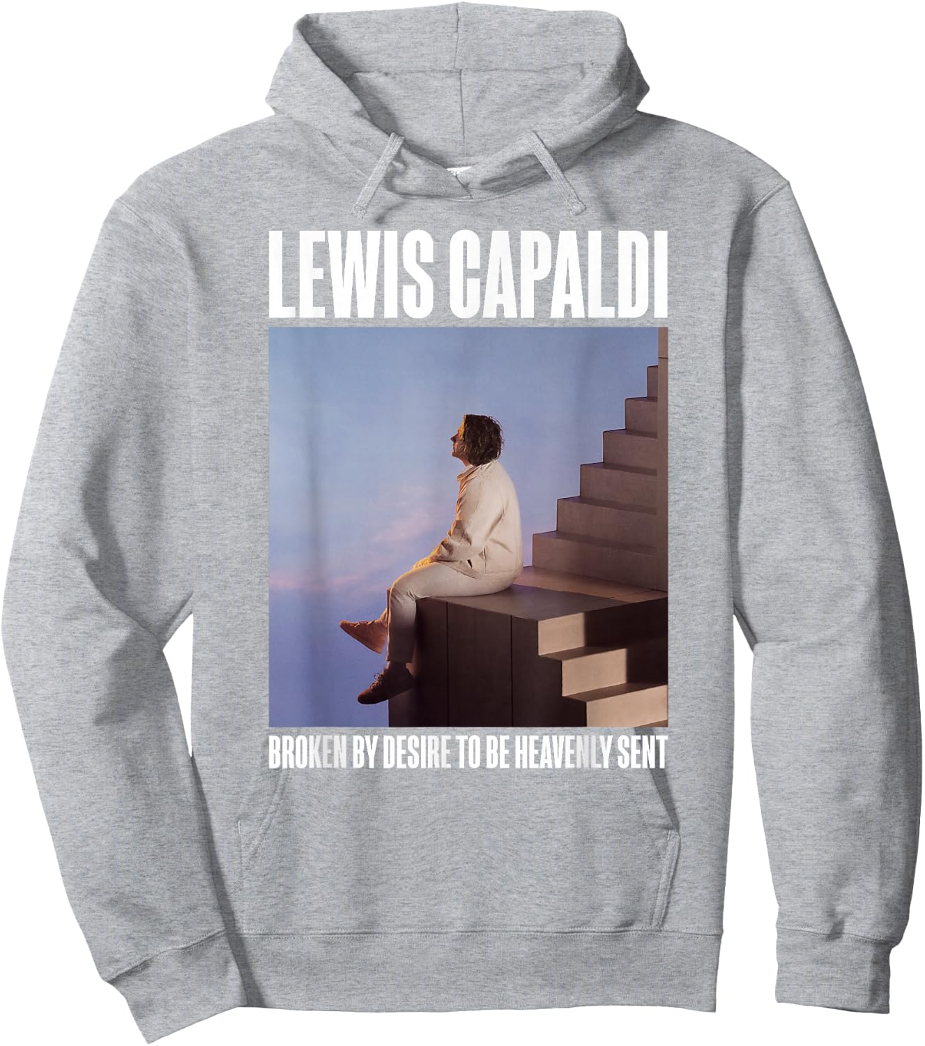 Lewis Capaldi – Album Photo On Pink Hoodie - Hoodie | Ash
