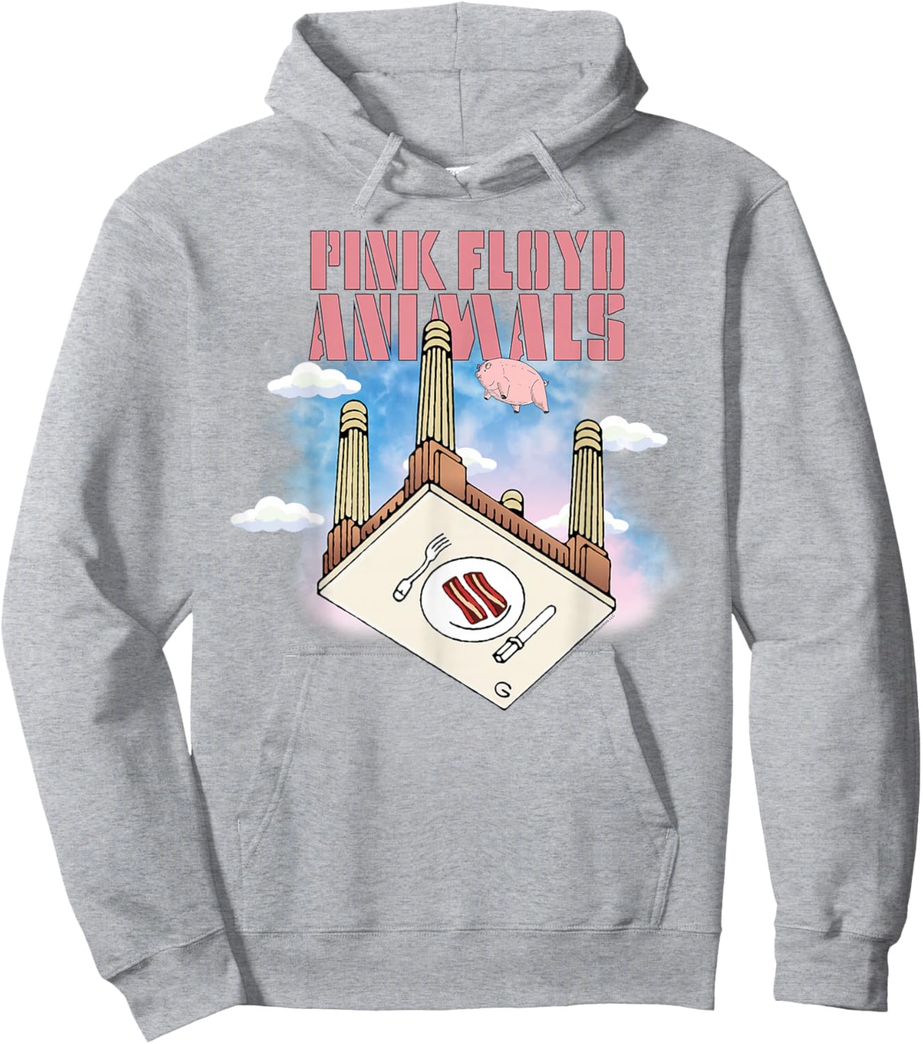 Pink Floyd Animals 2018 Remix Bacon Table Hoodie - Hoodie | Ash