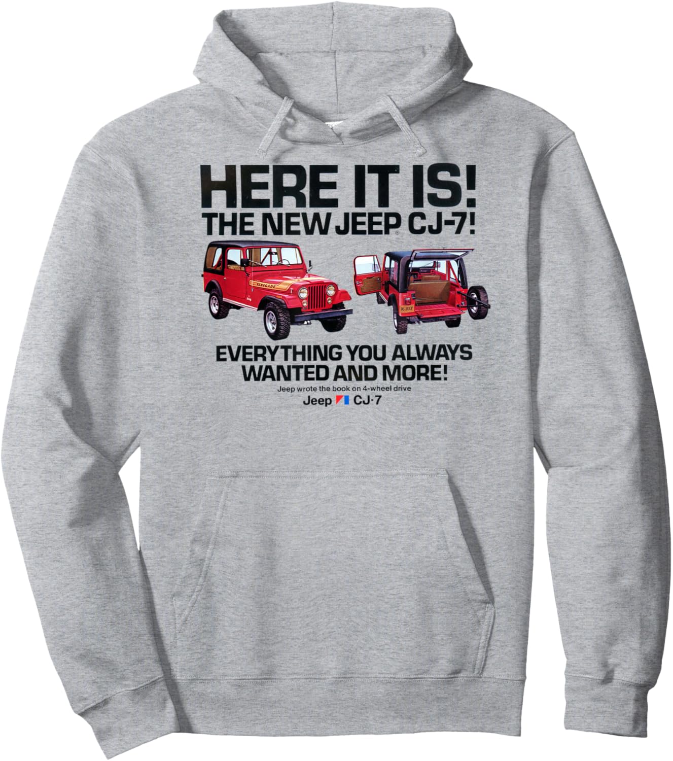 Jeep CJ-7 Vintage Ad Hoodie - Hoodie | Ash