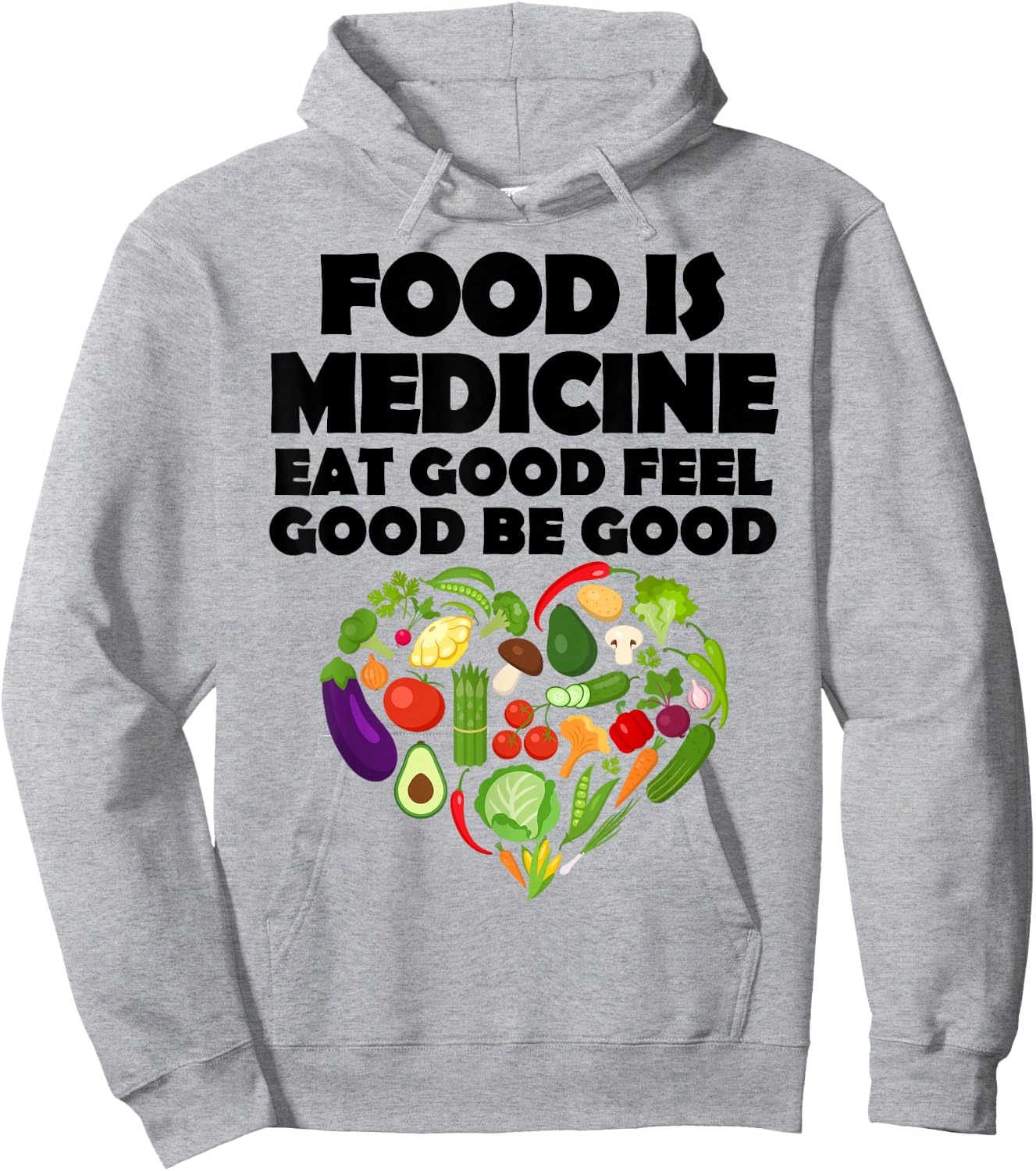 Food is Medicine Healthy Eating Hoodie - Hoodie | Ash
