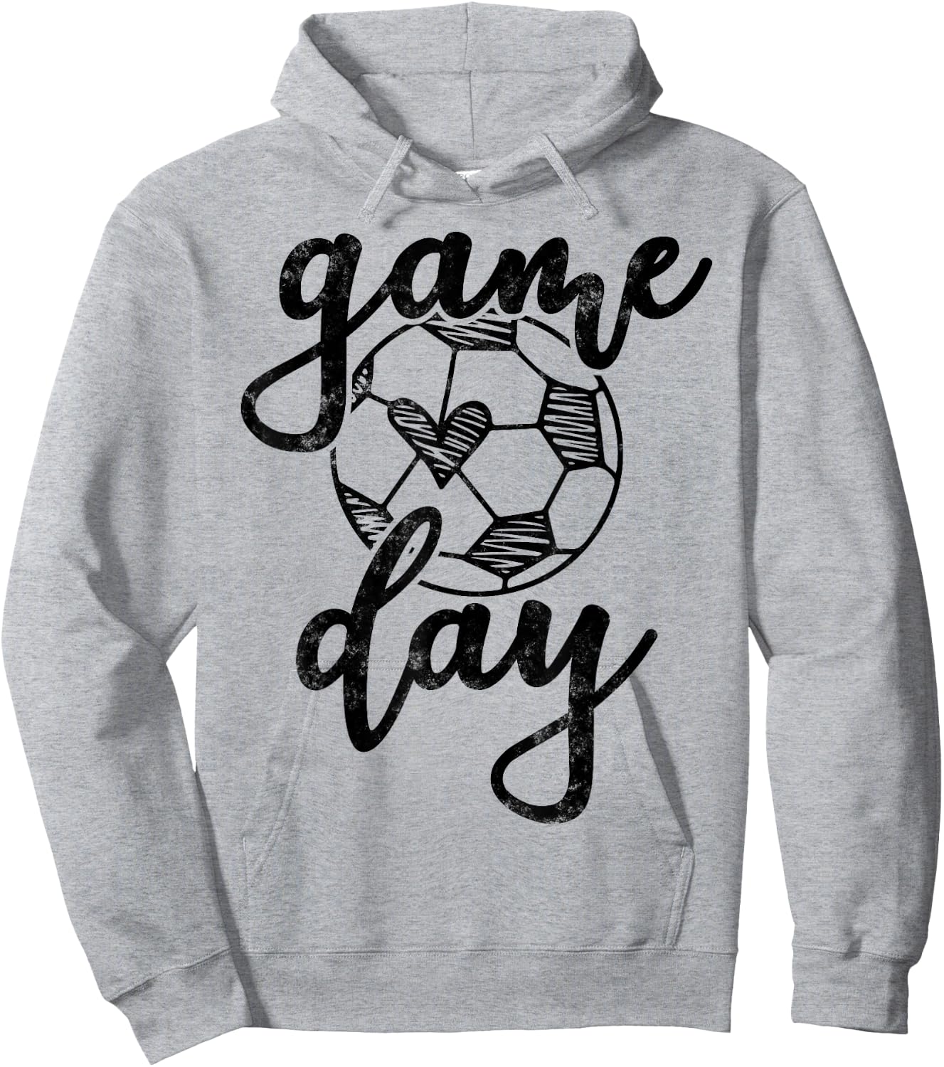Sports Lover Game Day Soccer Ball Hoodie - Hoodie | Ash