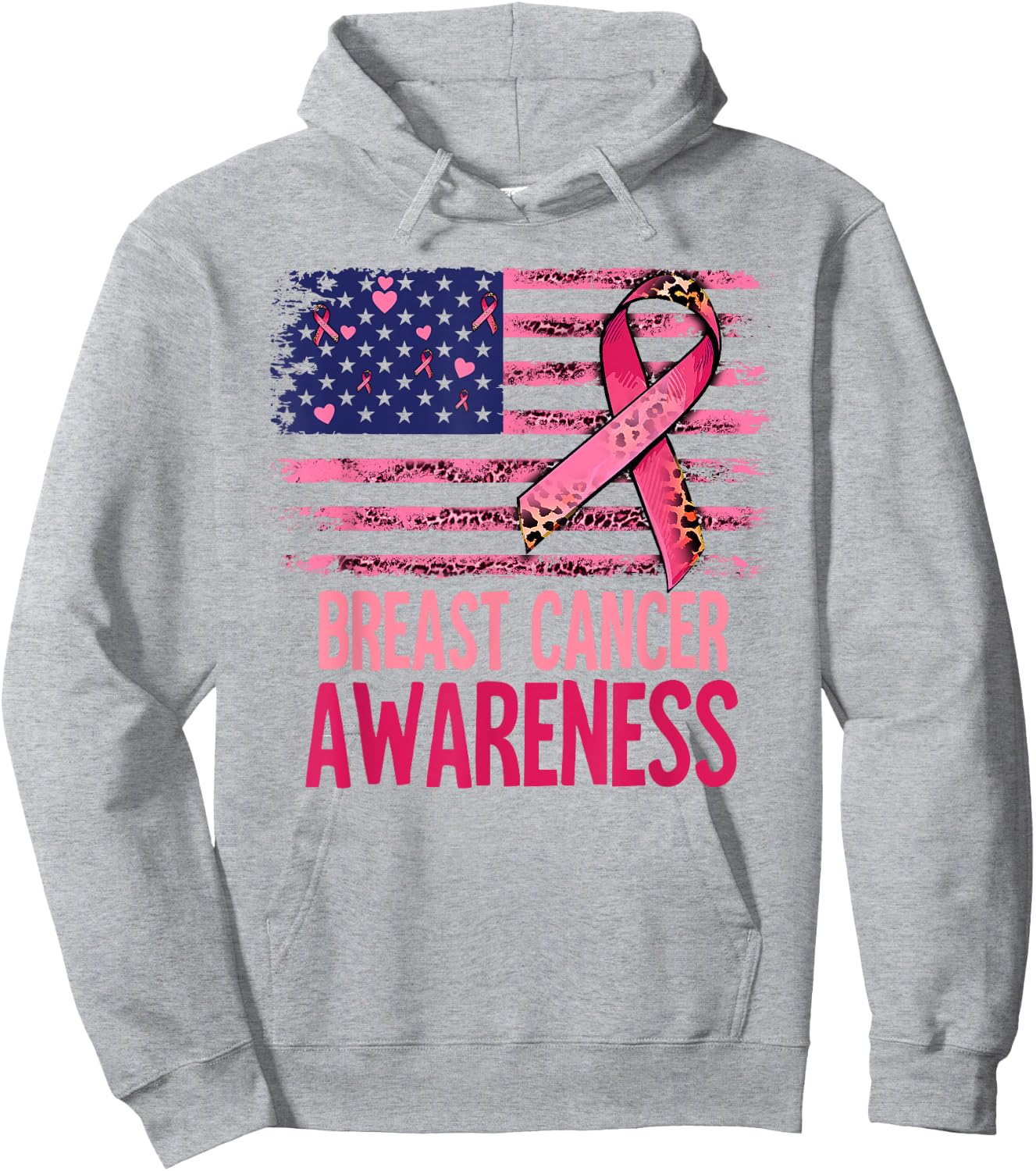 Breast Cancer Awareness Hoodie - Hoodie | Ash