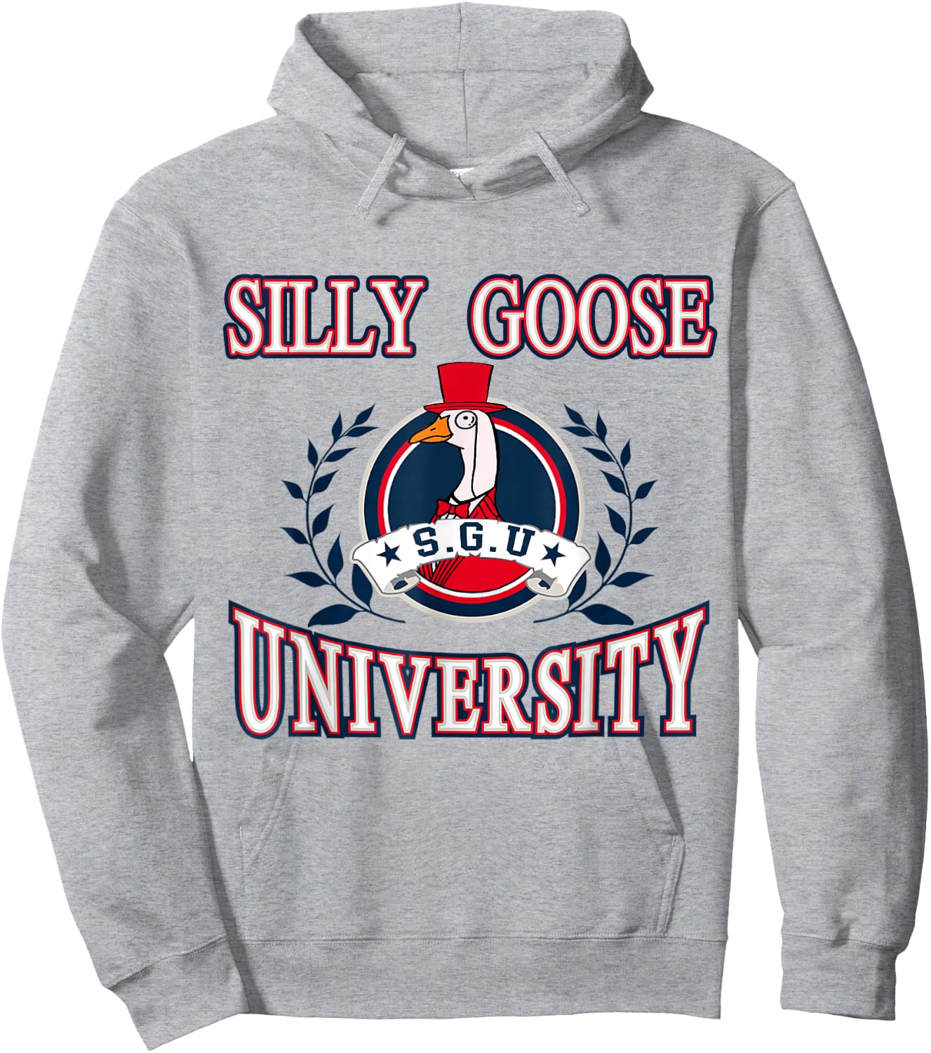 Silly Goose University Funny Meme Hoodie - Hoodie | Ash