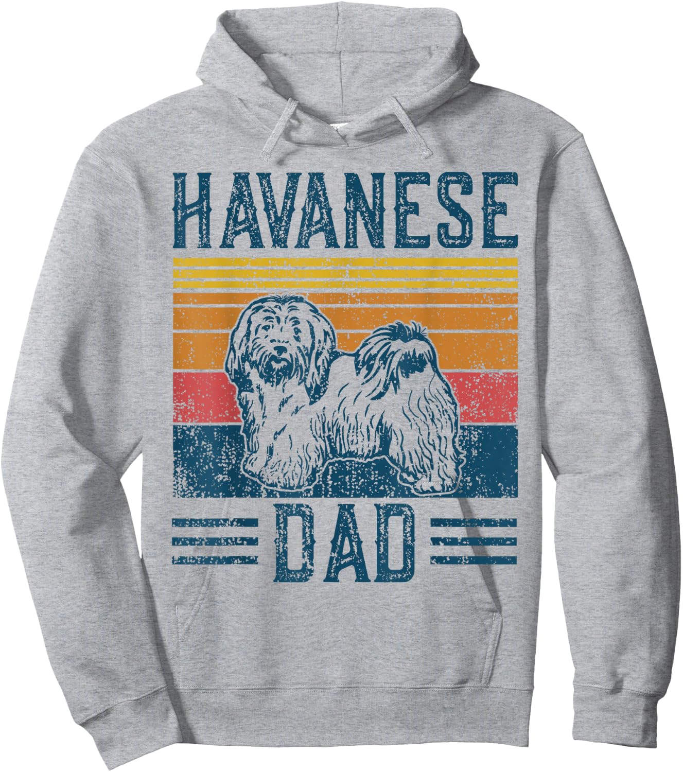 Dog Havanese Dad - Vintage Havanese Dad Hoodie - Hoodie | Ash