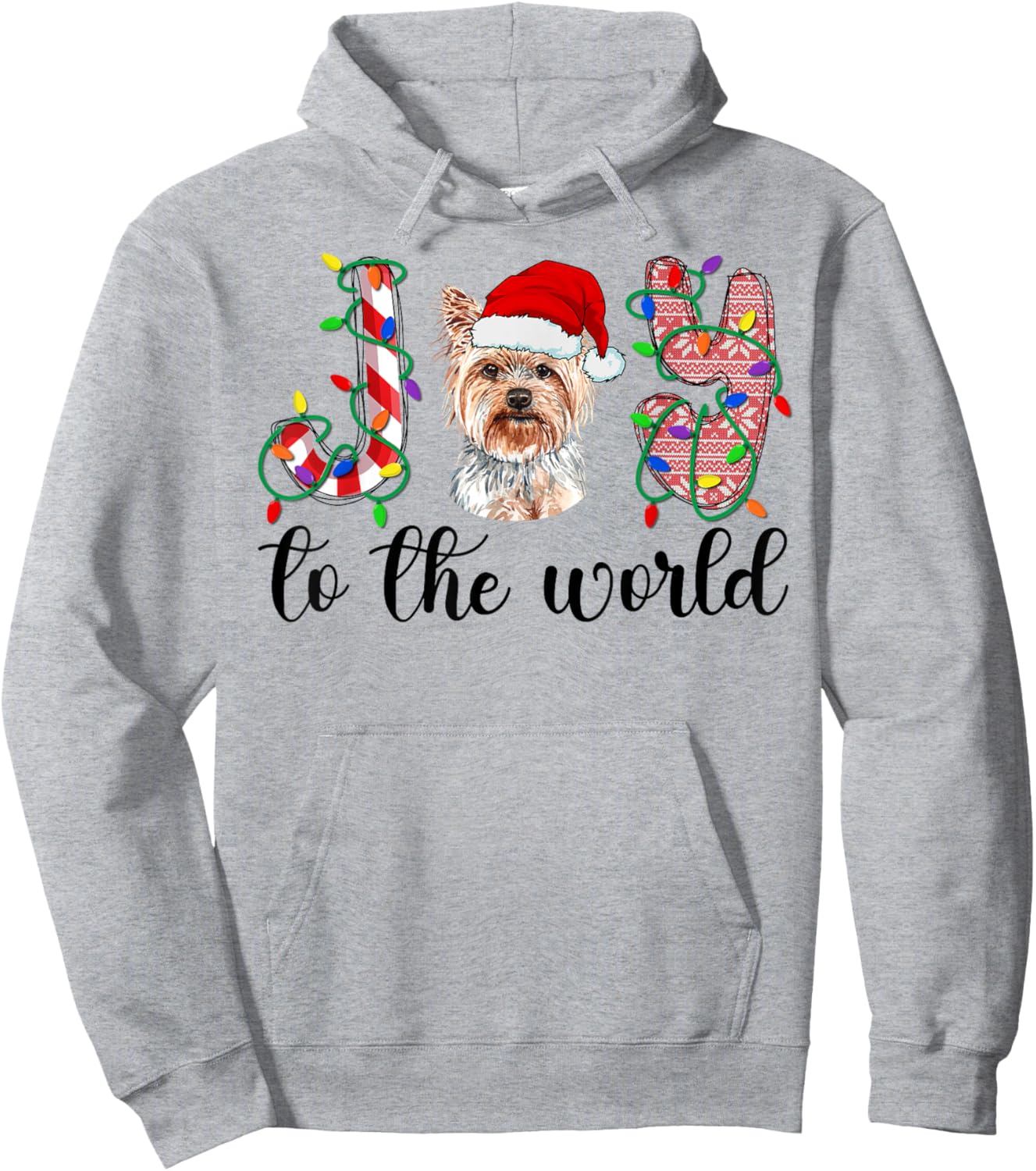 Yorkshire Terrier Christmas Yorkie Xmas Party Hoodie - Hoodie | Ash