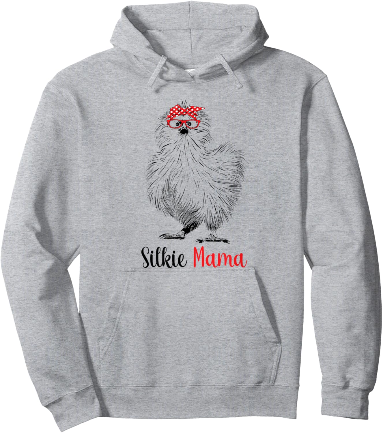 Girls Funny Silkie Chicken Mom Mama Lover Hoodie - Hoodie | Ash