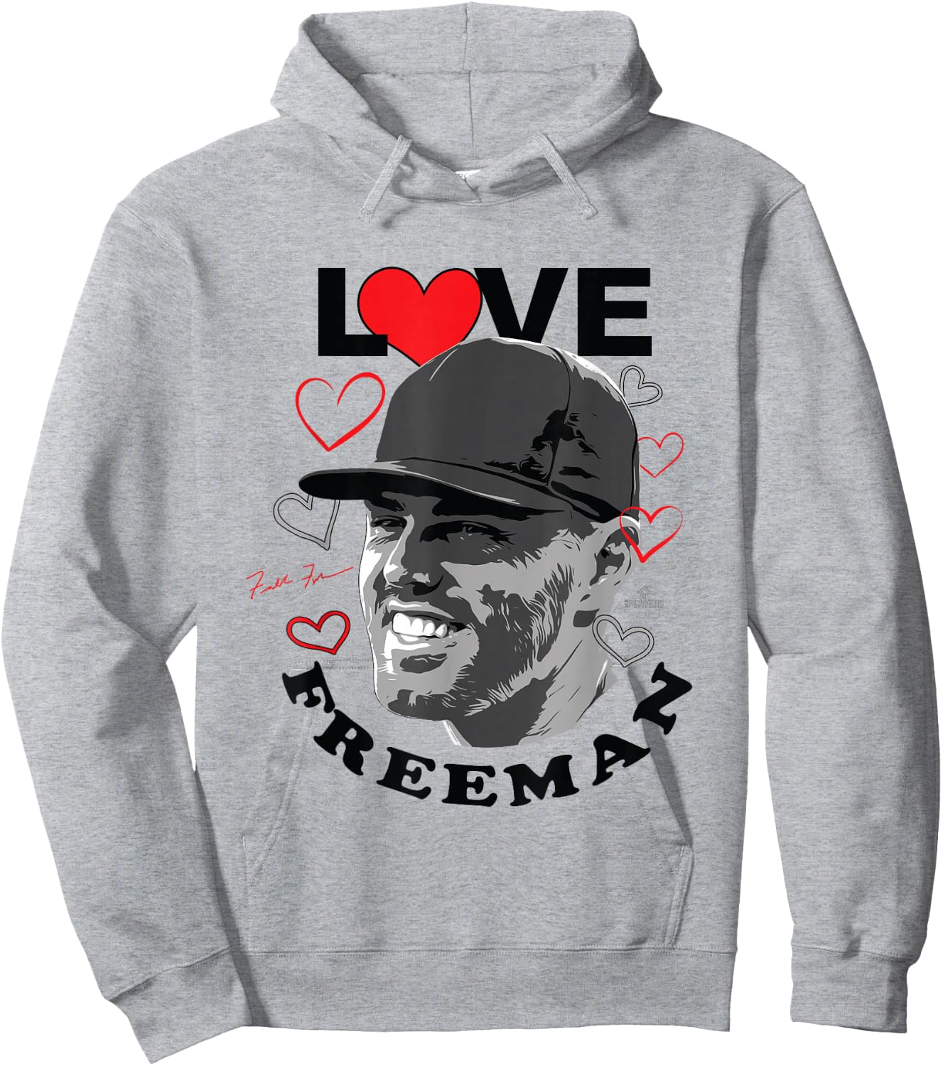 Love Freddie Freeman Los Angeles Baseball MLBPA Hoodie - Hoodie | Ash