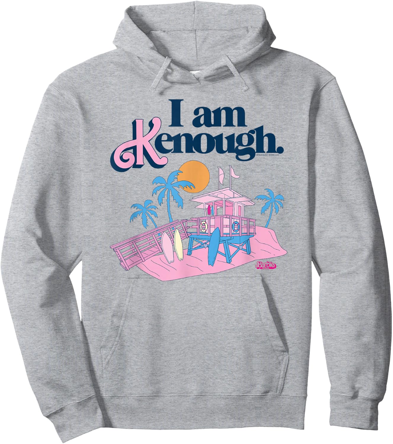 Barbie The Movie - I Am Kenough Lifeguard Stand Hoodie - Hoodie | Ash