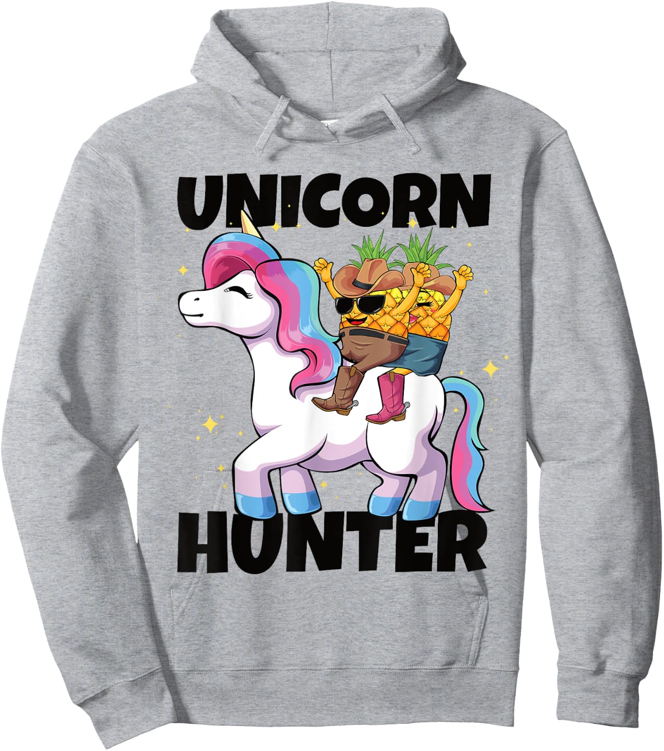 Upside Down Pineapple Swinger Unicorn Hunter Hoodie - Hoodie | Ash