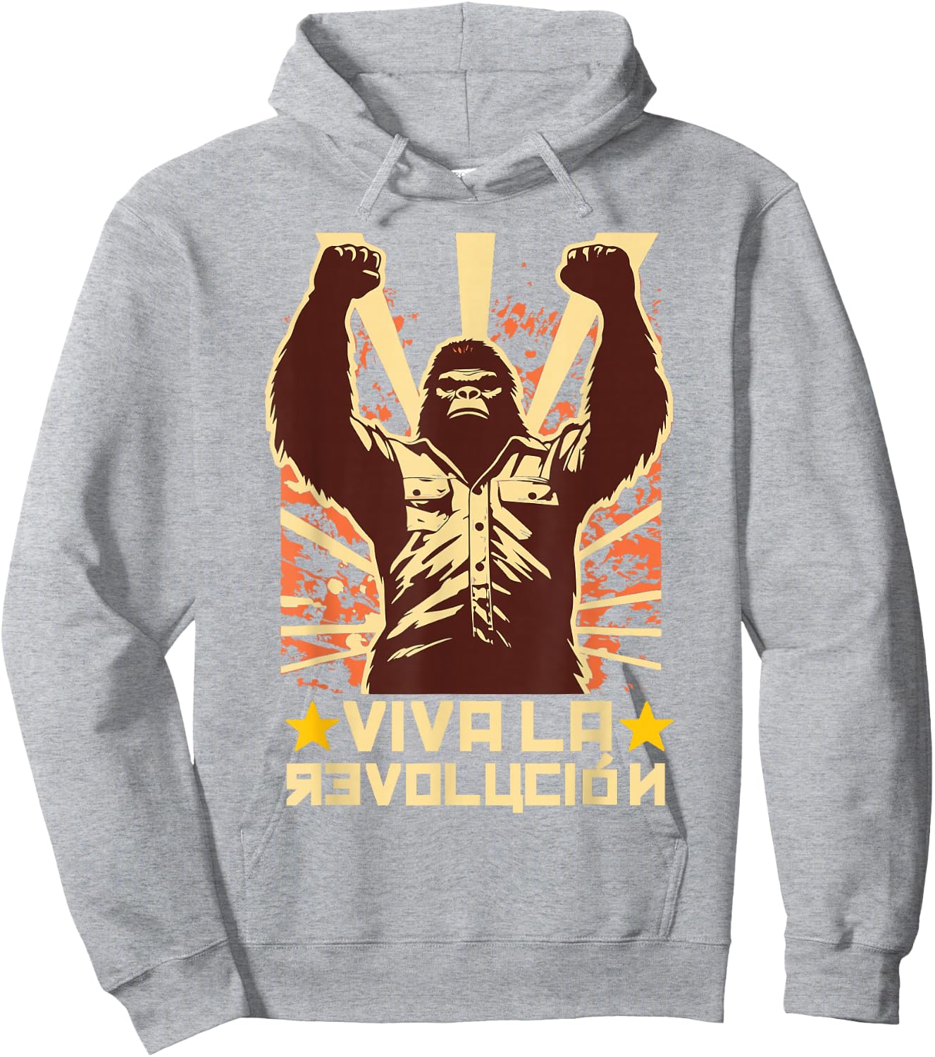 Viva La Revolucion Sasquatch Bigfoot 60s Hoodie - Hoodie | Ash