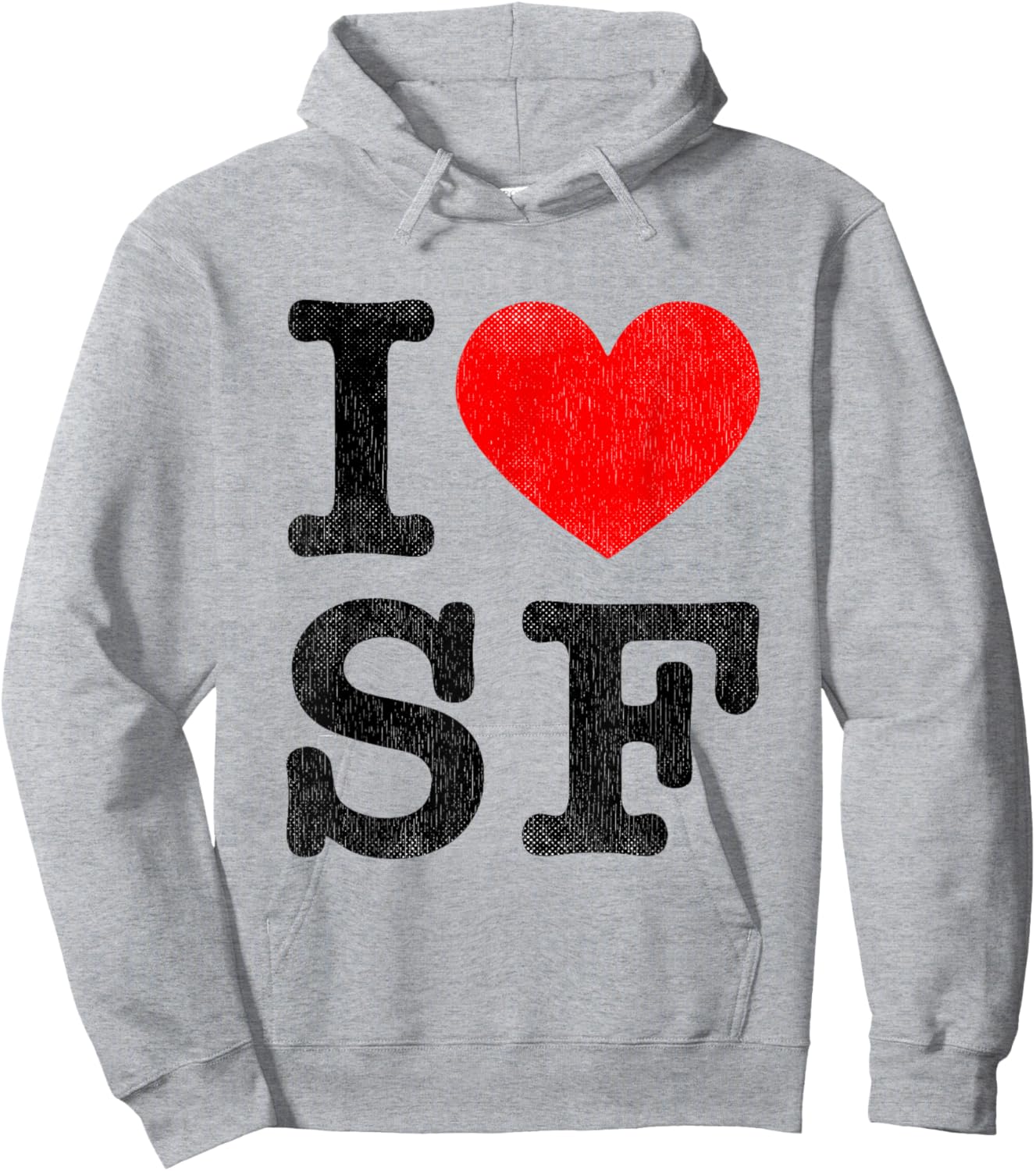 I Love SF Women Frisco I Heart San Francisco Hoodie - Hoodie | Ash