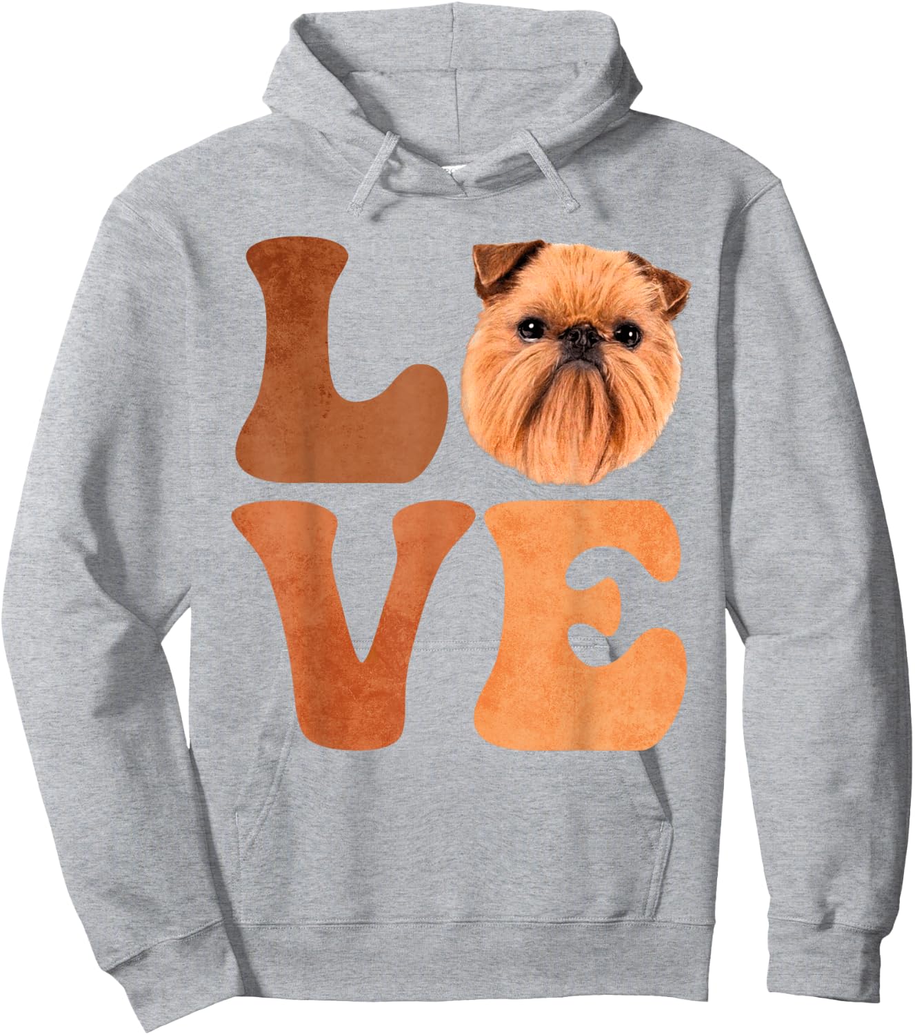 Brussels Griffon Dog LOVE Men Women Kids Hoodie - Hoodie | Ash