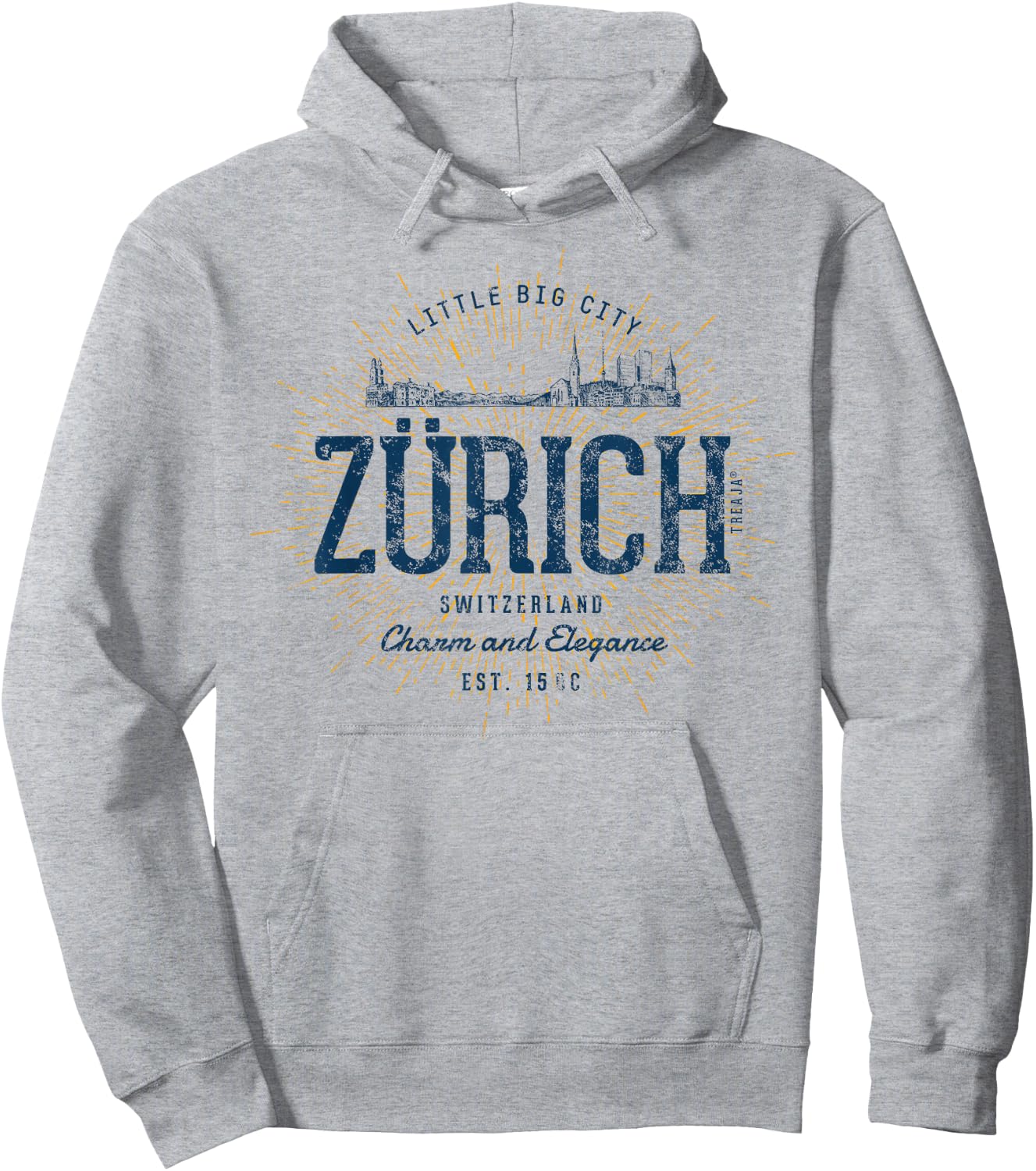 Switzerland Vintage Zurich Retro Hoodie - Hoodie | Ash