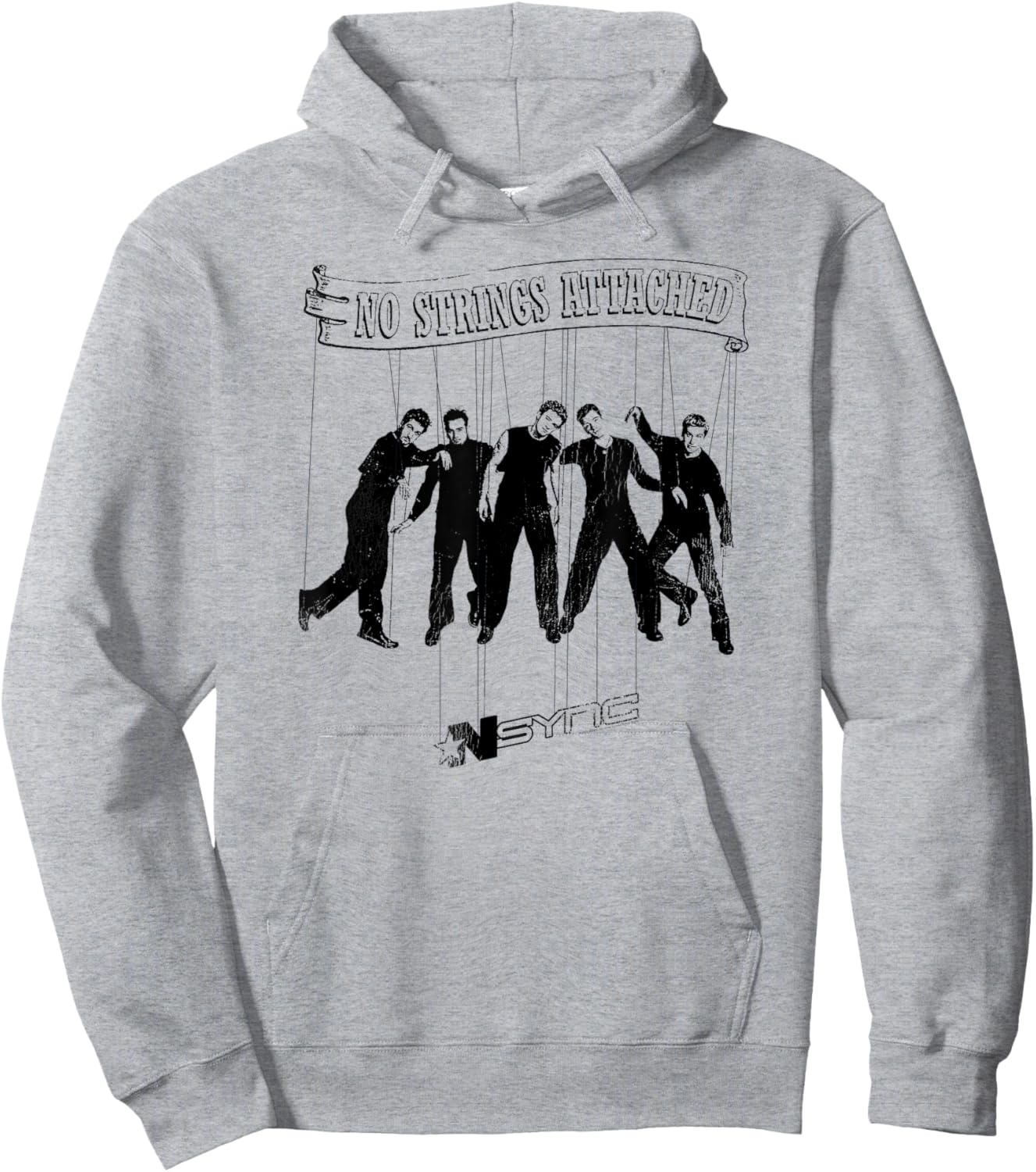 NSYNC Official No Strings Attached Hoodie - Hoodie | Ash