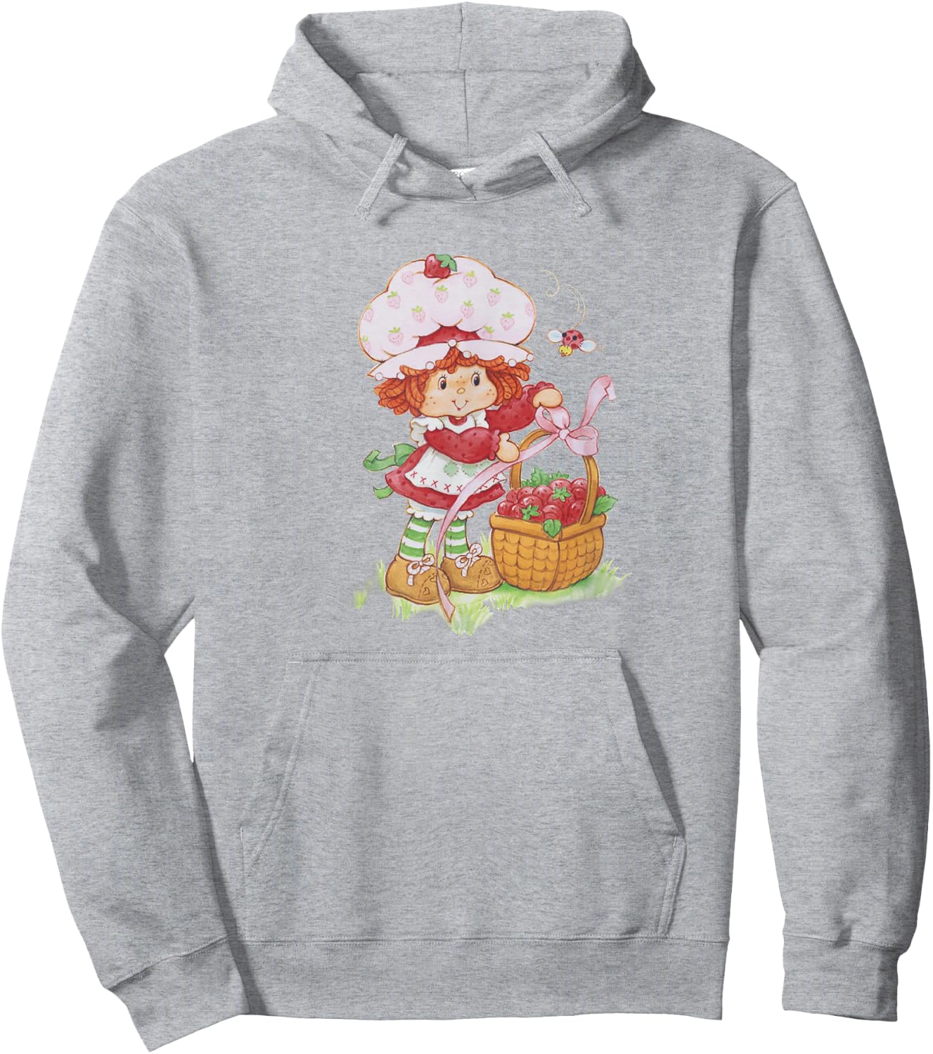 Strawberry Shortcake Berry Basket Portrait Hoodie - Hoodie | Ash