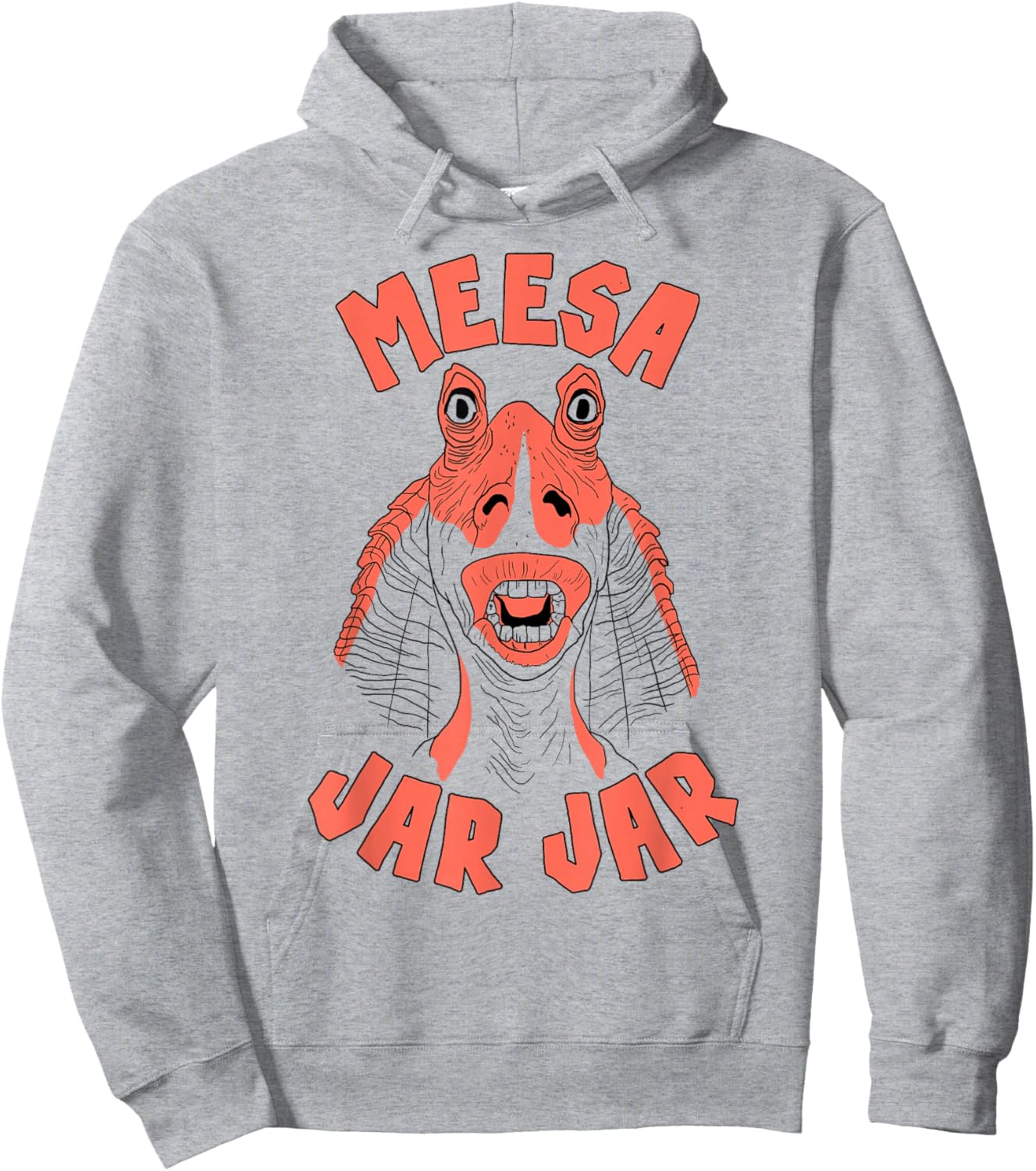Star Wars Jar Jar Binks Meesa Jar Jar Portrait Hoodie - Hoodie | Ash