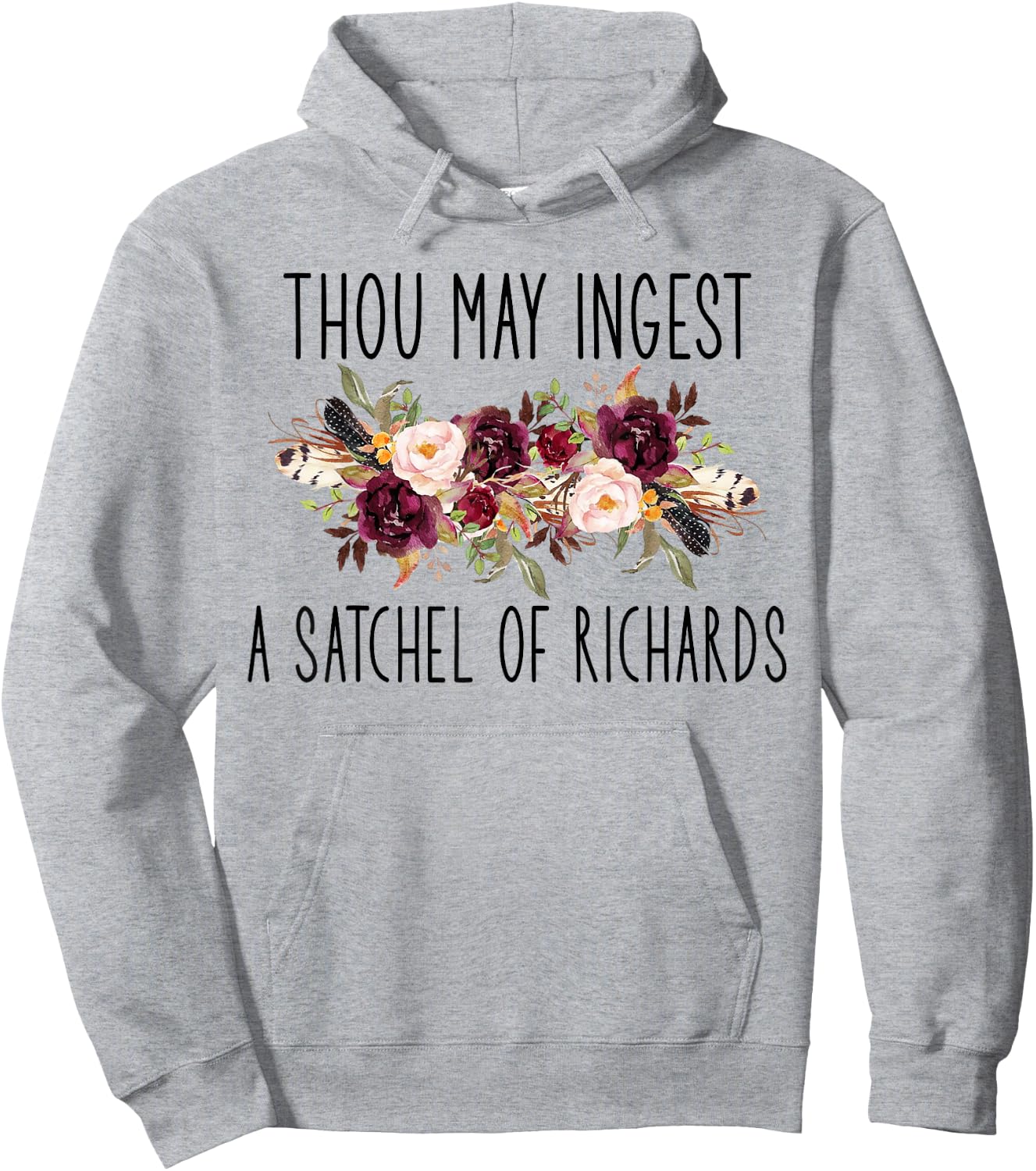 Thou May Ingest A Satchel of Richards Flower Hoodie - Hoodie | Ash
